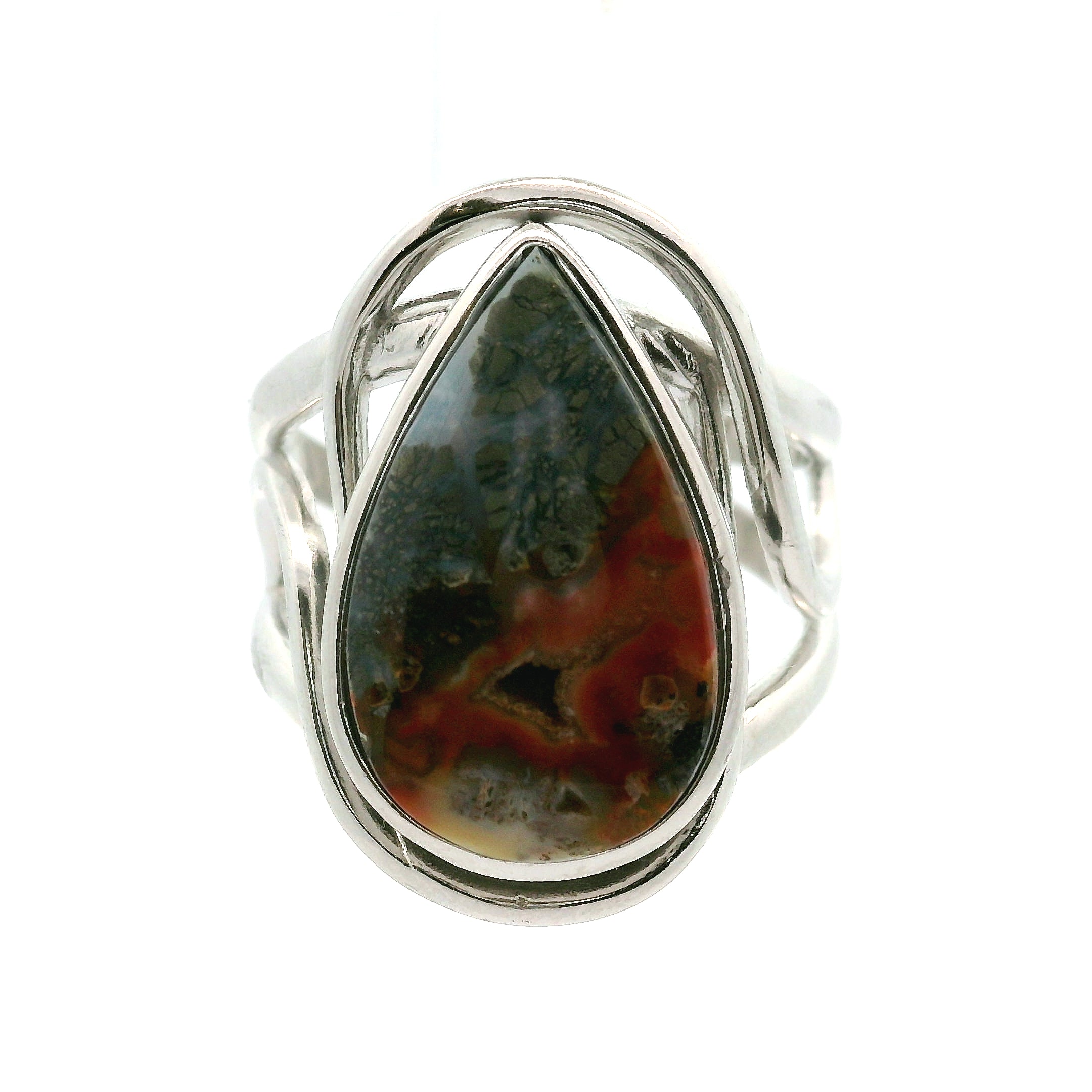Golden Fire Marcasite Cuff Ring .925 Silver for Cord Cutting and Releasing Unhealthy Attachments