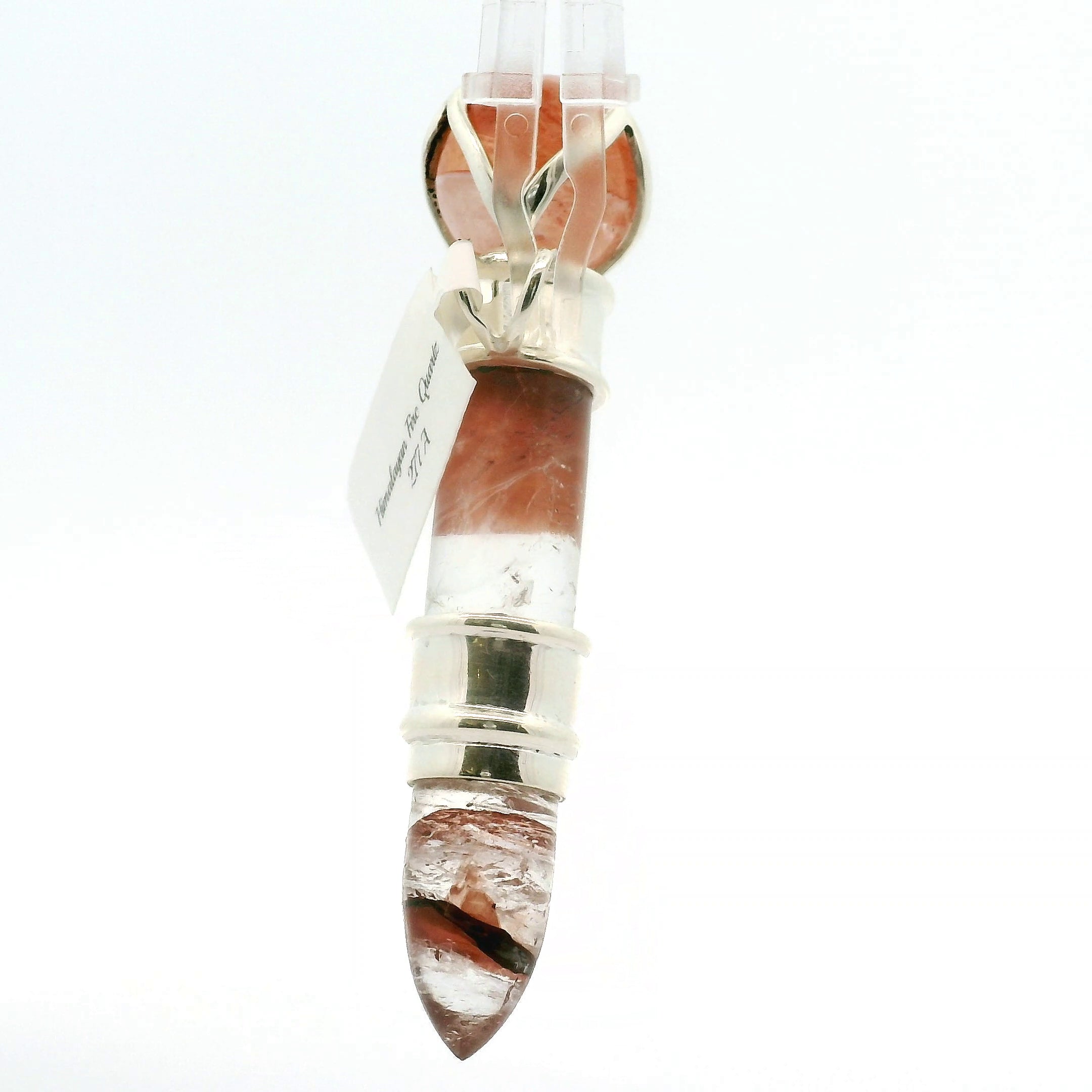 Himalayan Fire Quartz Wandlet .925 Silver for Amplifying Intentions and Manifestation