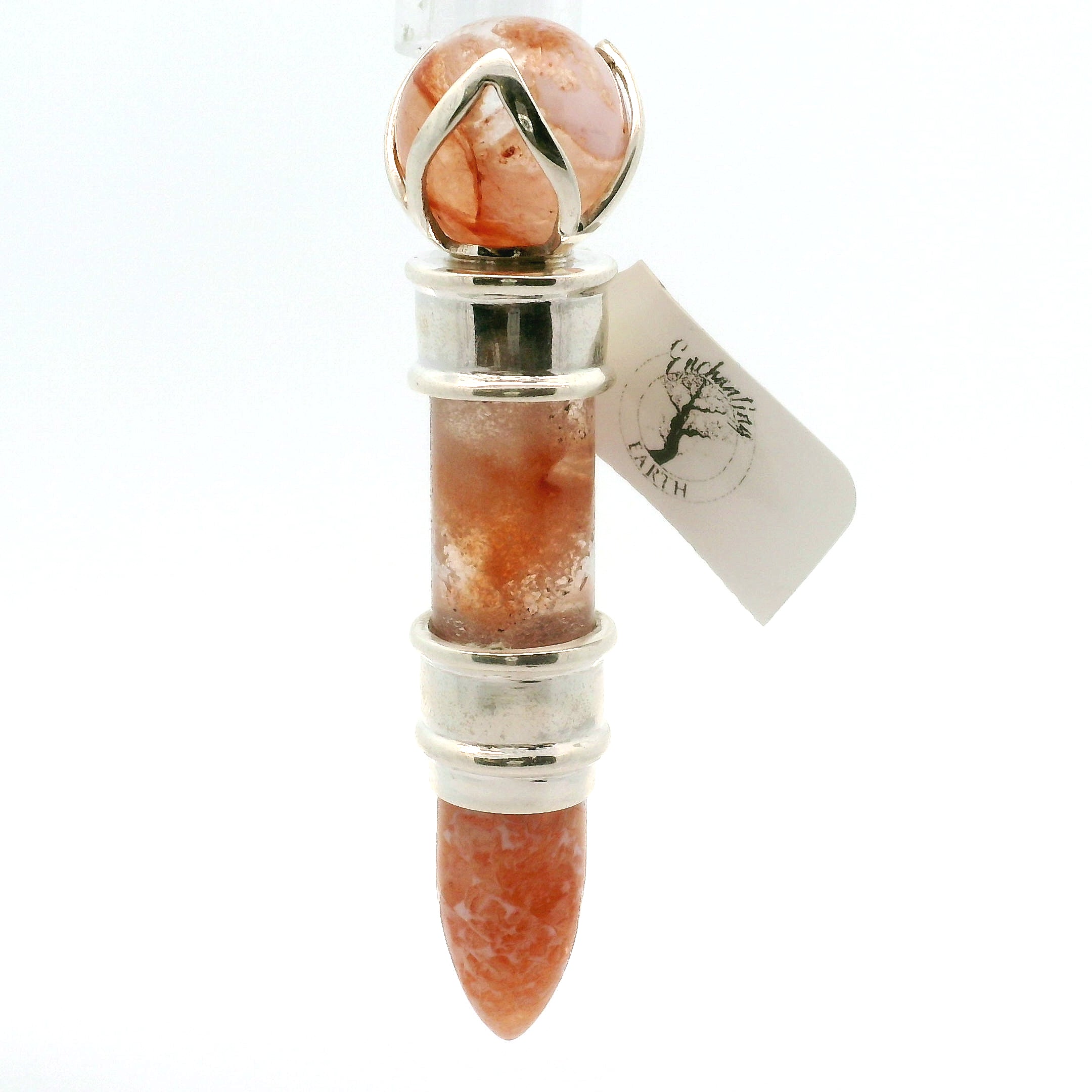 Himalayan Fire Quartz Wandlet .925 Silver for Amplifying Intentions and Manifestation