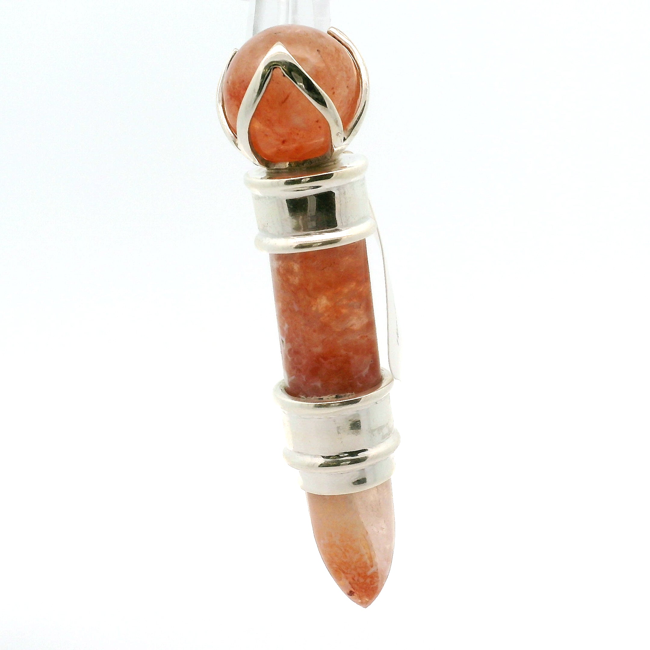 Himalayan Fire Quartz Wandlet .925 Silver for Amplifying Intentions and Manifestation
