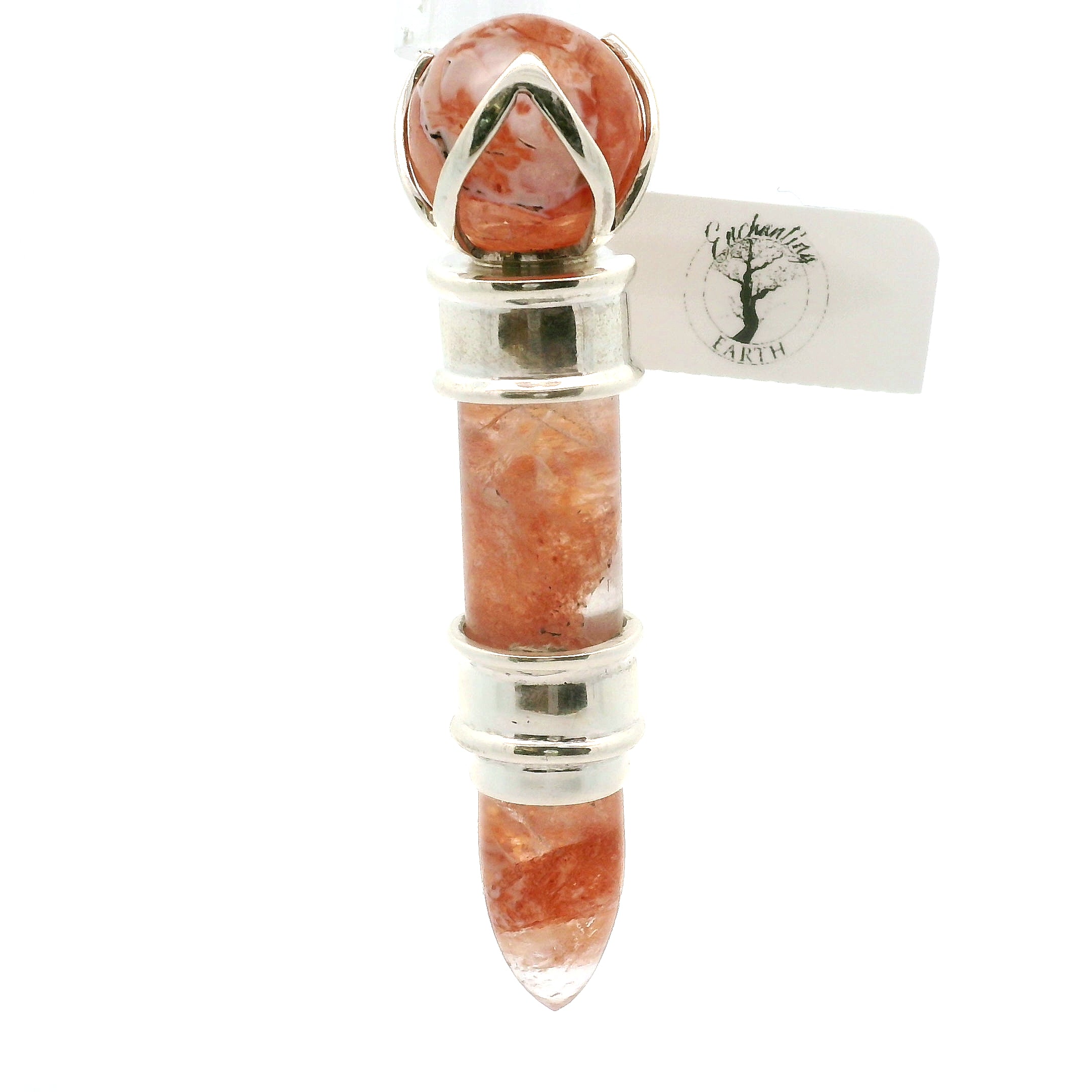 Himalayan Fire Quartz Wandlet .925 Silver for Amplifying Intentions and Manifestation