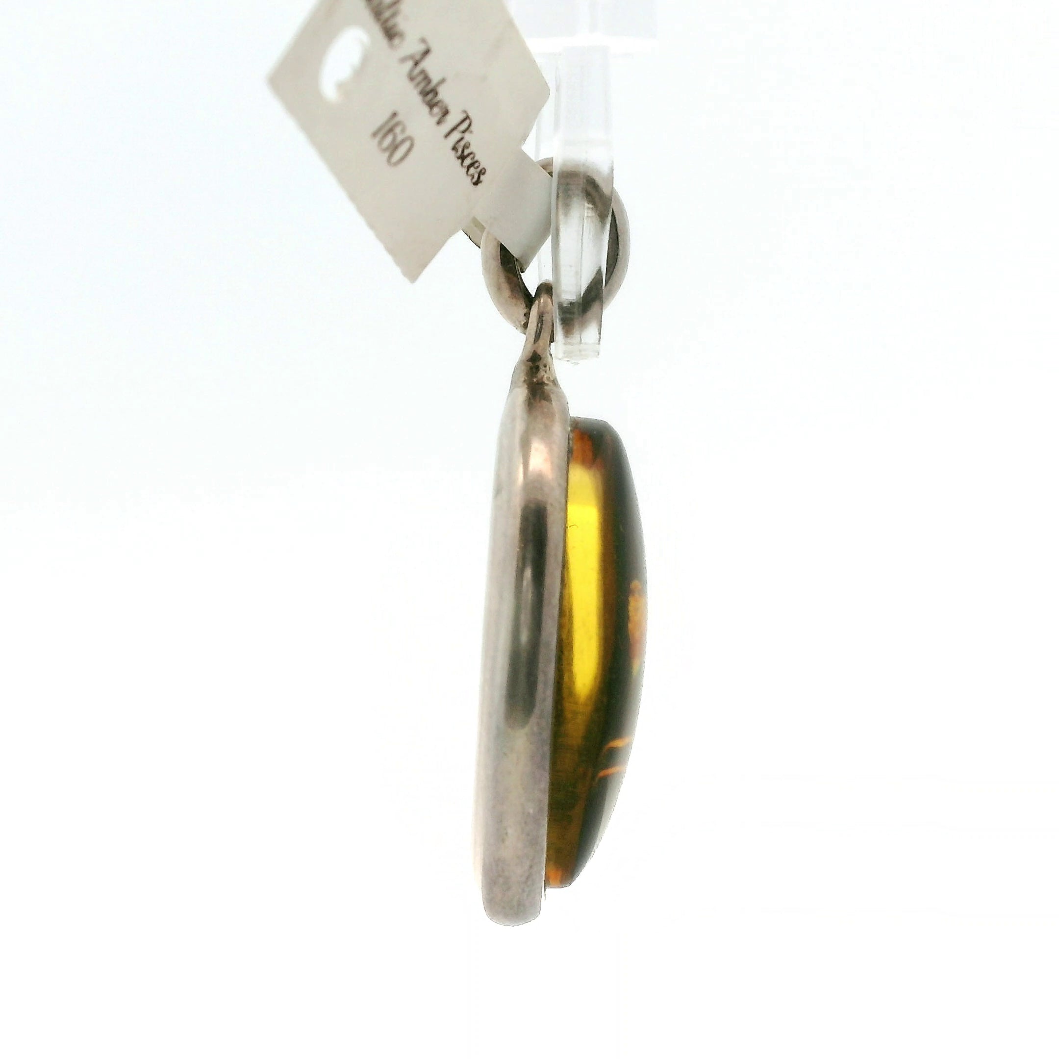 Baltic Amber Zodiac Pendant .925 Silver for Prosperity and Joy