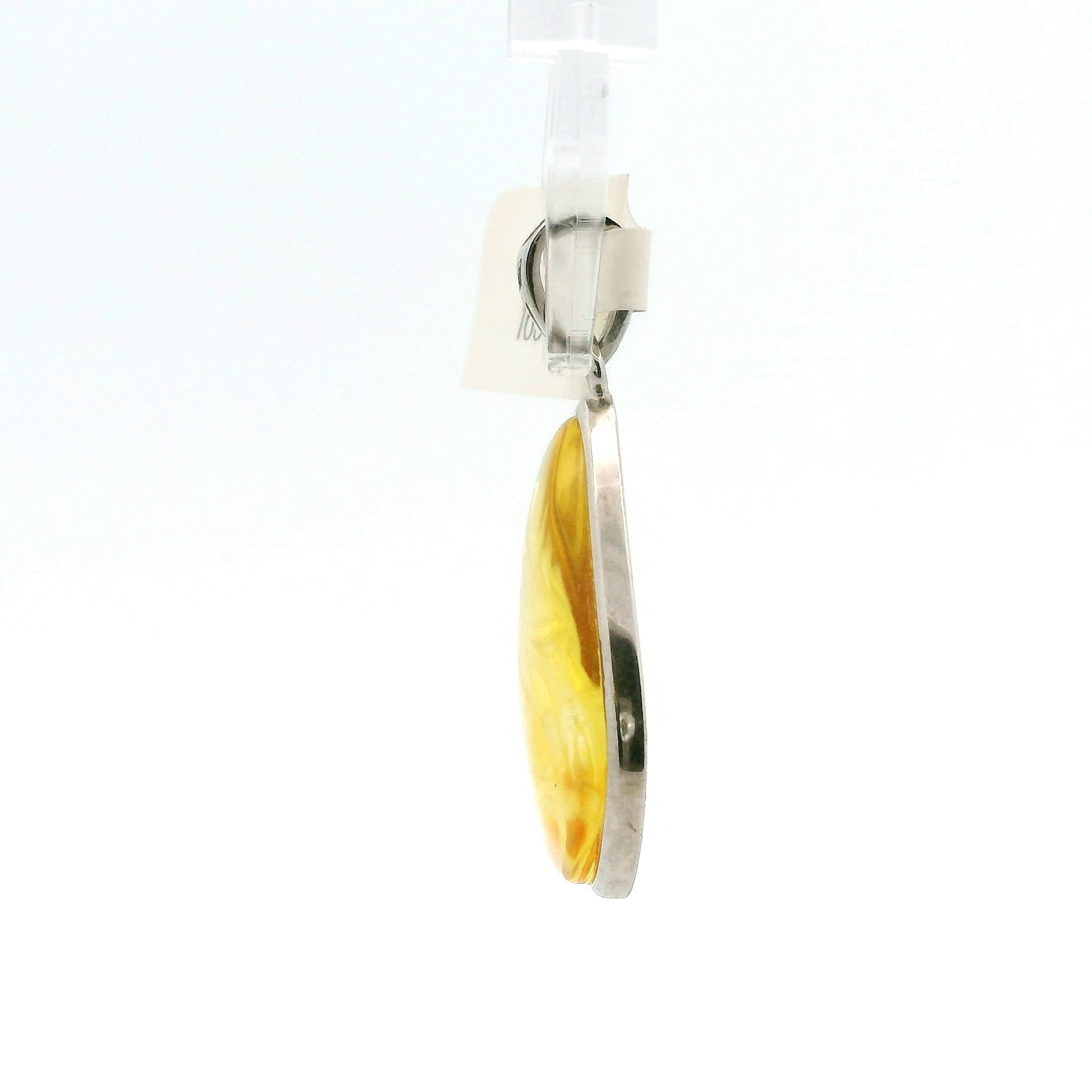 Baltic Amber Ninetails Pendant .925 Silver for Prosperity and Joy