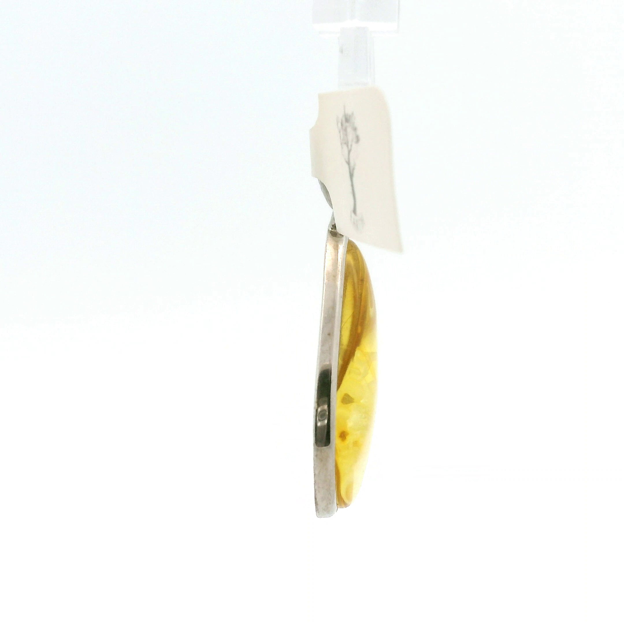 Baltic Amber Ninetails Pendant .925 Silver for Prosperity and Joy