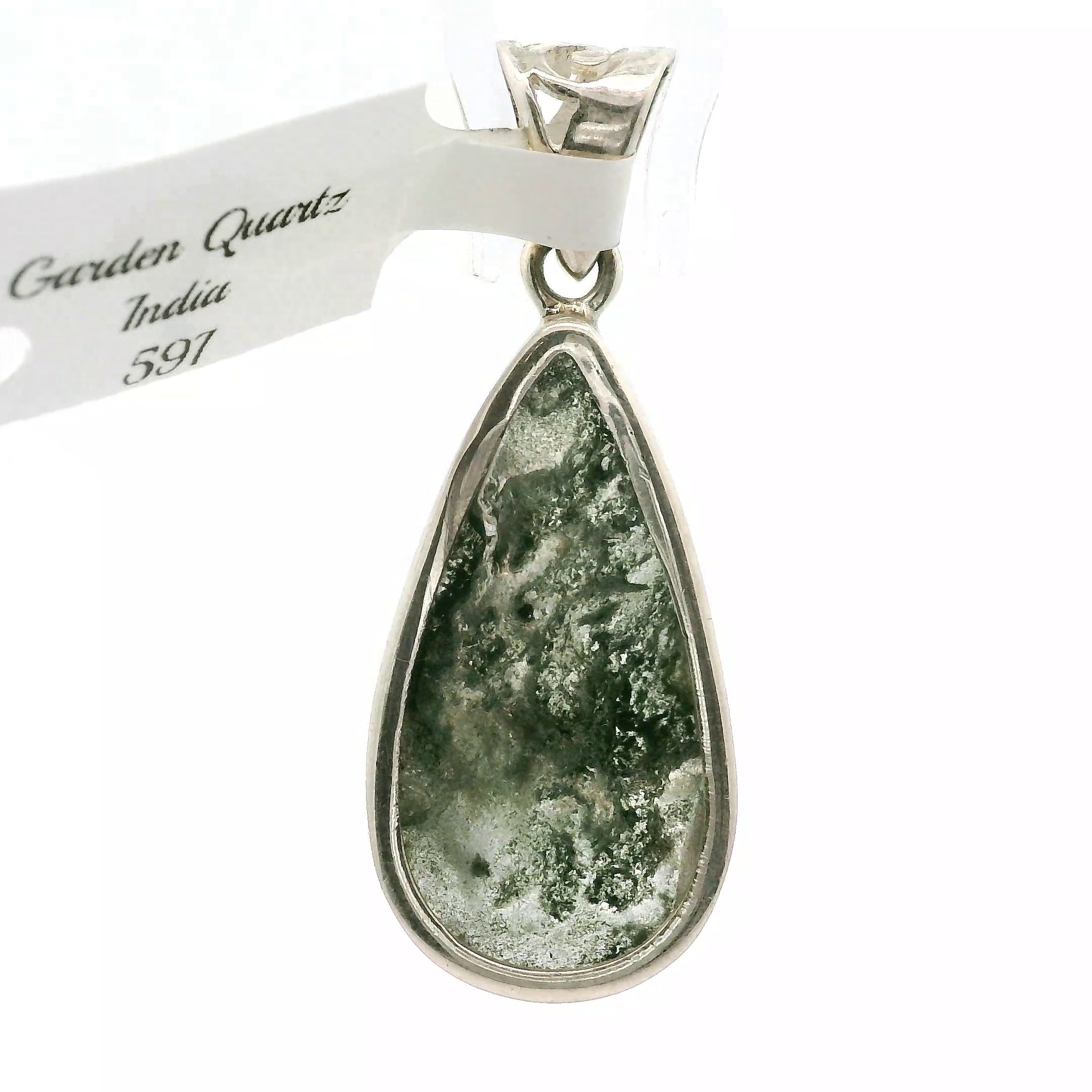 Garden Quartz Pendants .925 Sterling Silver for Insight, Meditation & Shamanic Journey