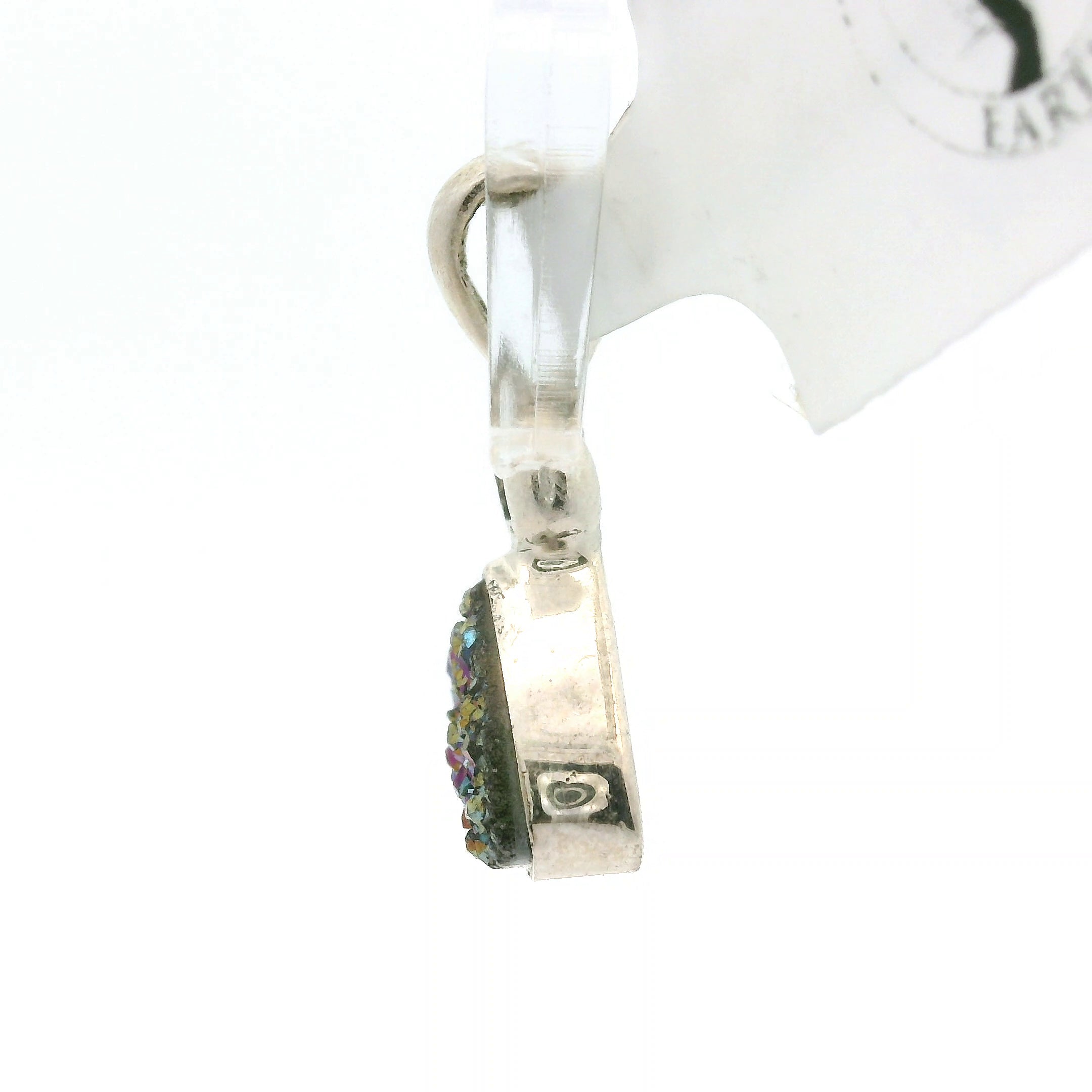 Aura Druzy Pendants .925 Silver for Peace and Soothing Stress