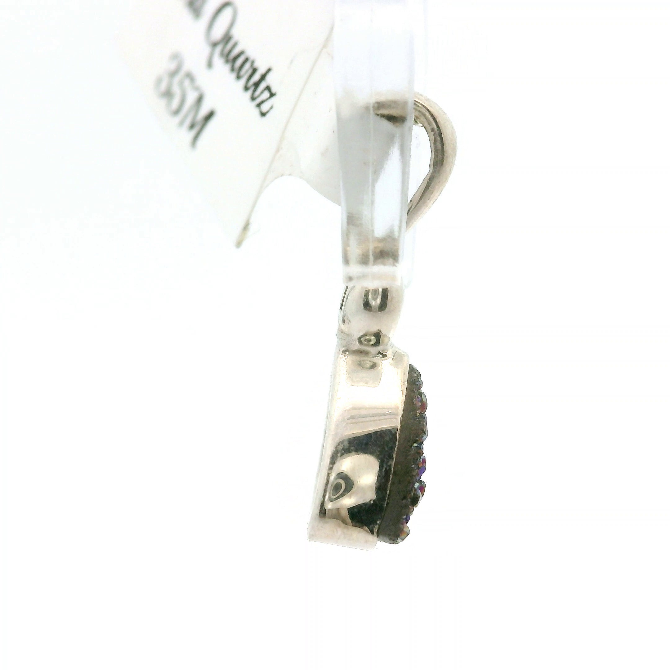 Aura Druzy Pendants .925 Silver for Peace and Soothing Stress