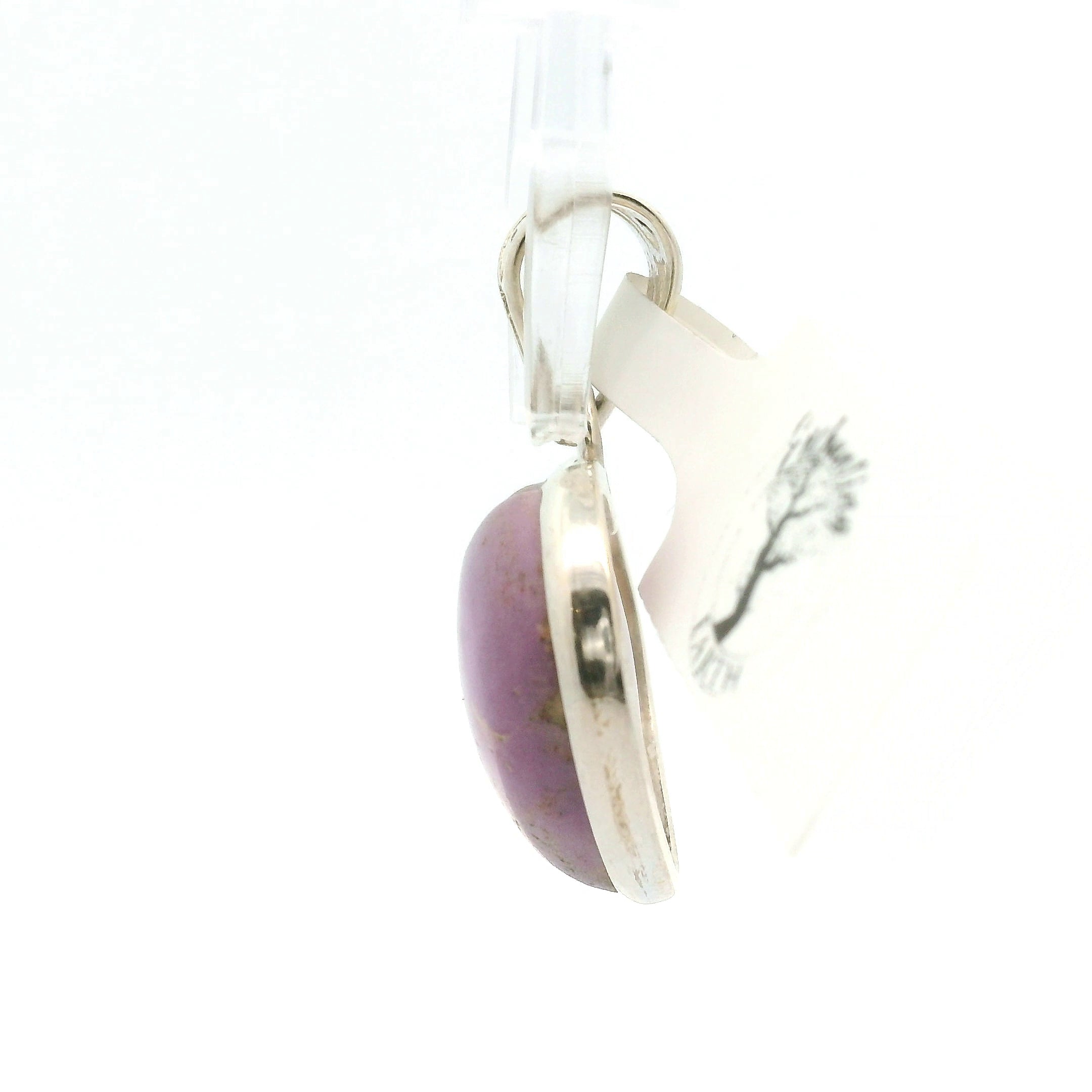 Phosphosiderite Heart Pendants .925 Silver for Intuition, Meditation & Past Life Work