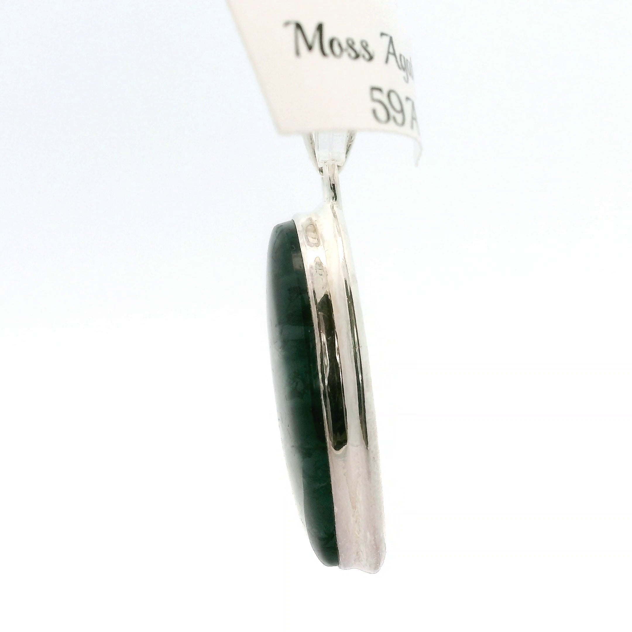 Moss Agate Pendants .925 Silver for Healing and Grounding