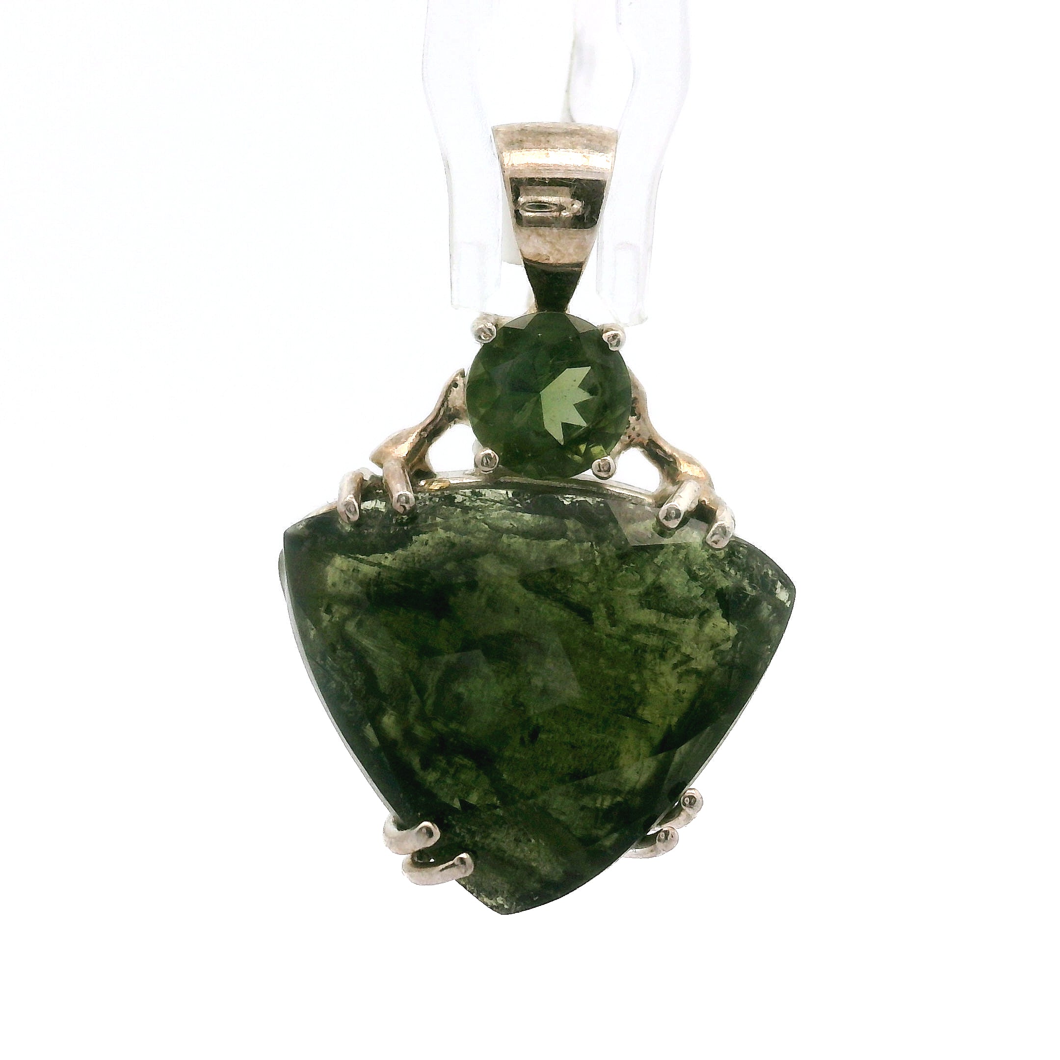 Moldavite Faceted .925 Silver for Manifesting Miracles