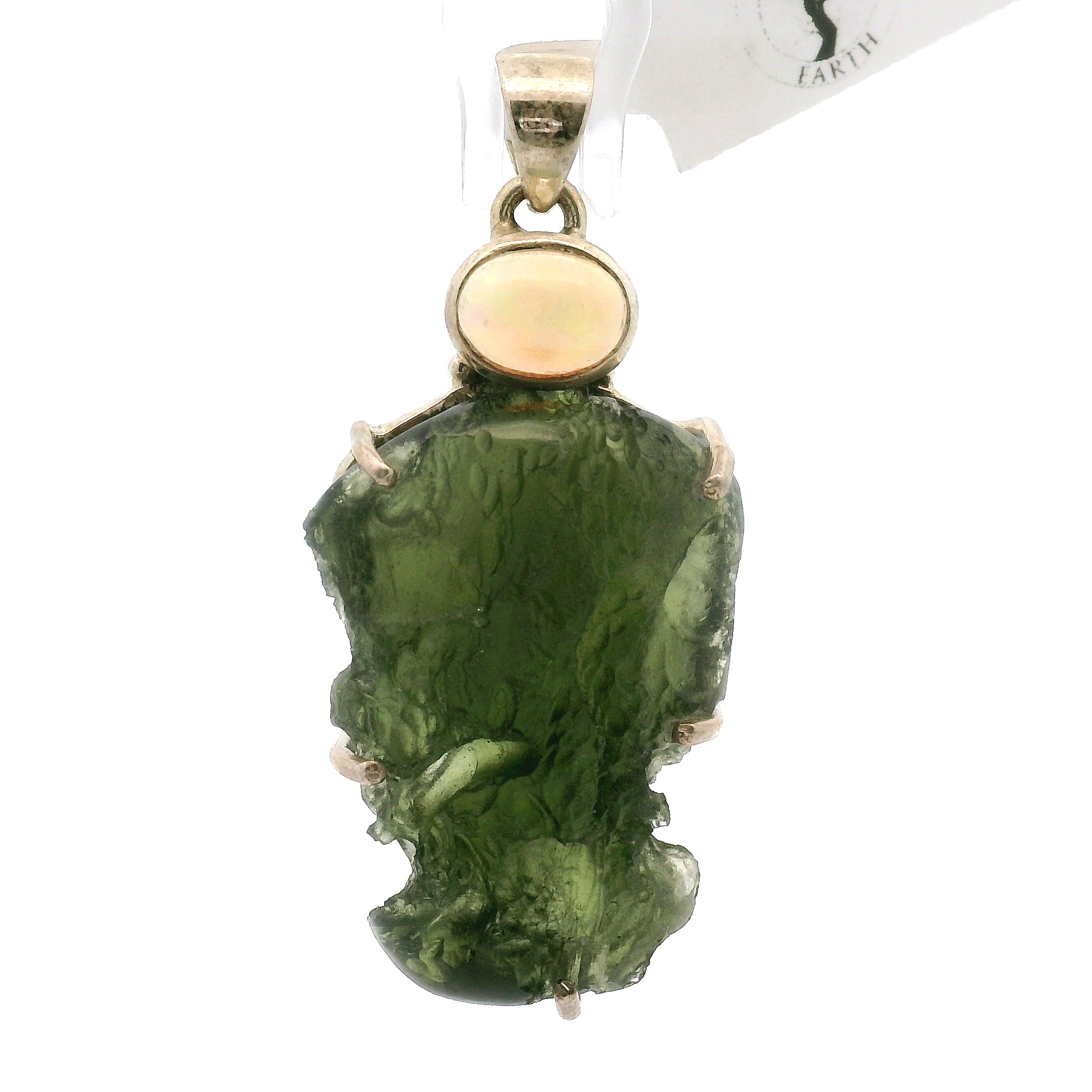Moldavite Pendant .925 Silver for Manifesting Miracles