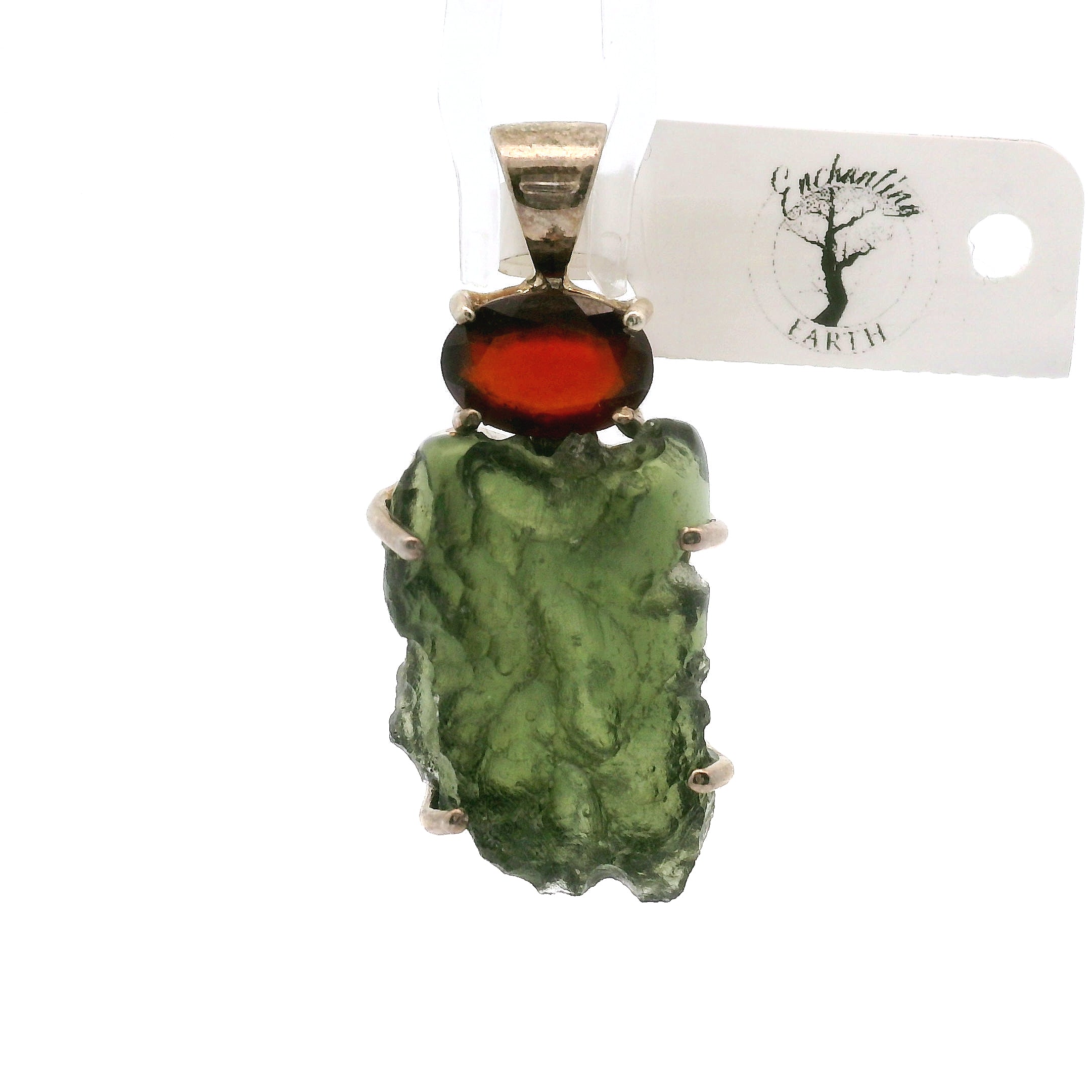 Moldavite Pendant .925 Silver for Manifesting Miracles