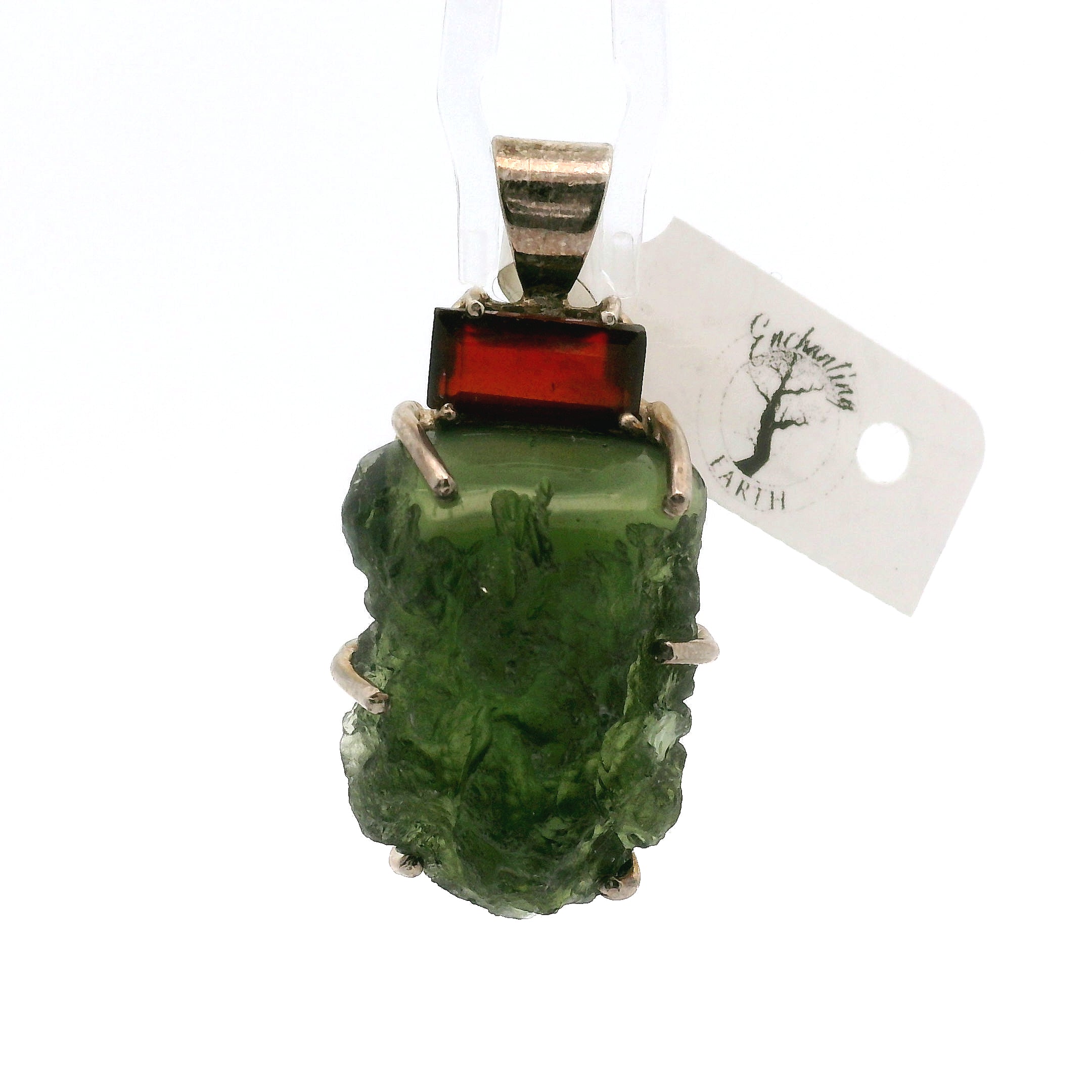 Moldavite Pendant .925 Silver for Manifesting Miracles