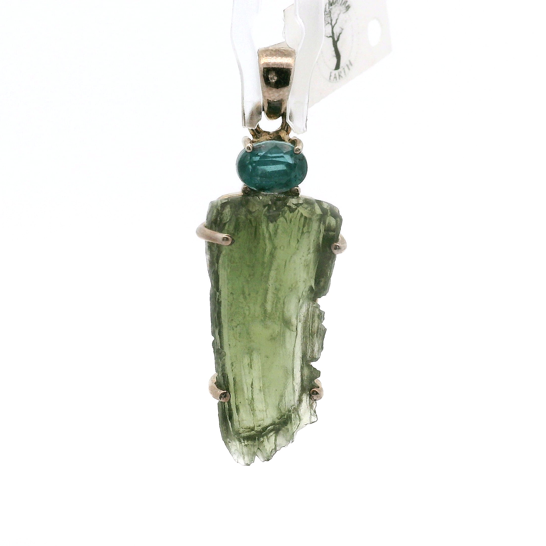 Moldavite Pendant .925 Silver for Manifesting Miracles