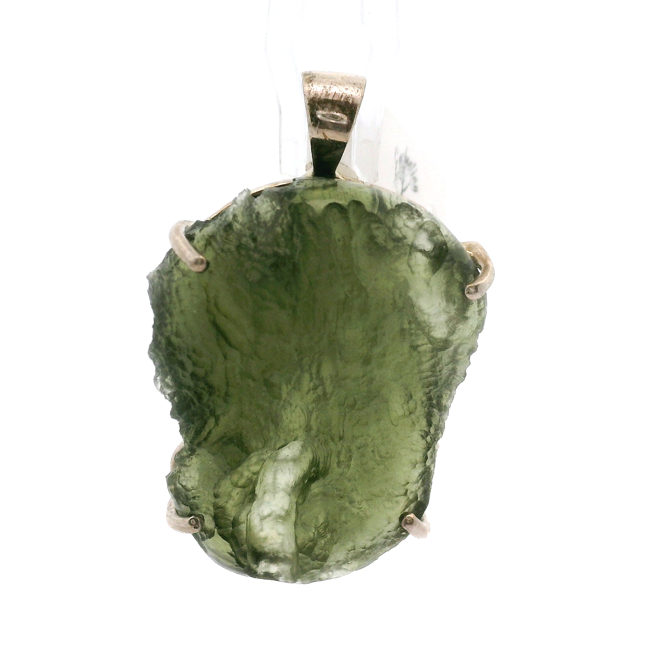 Moldavite Pendant .925 Silver for Manifesting Miracles