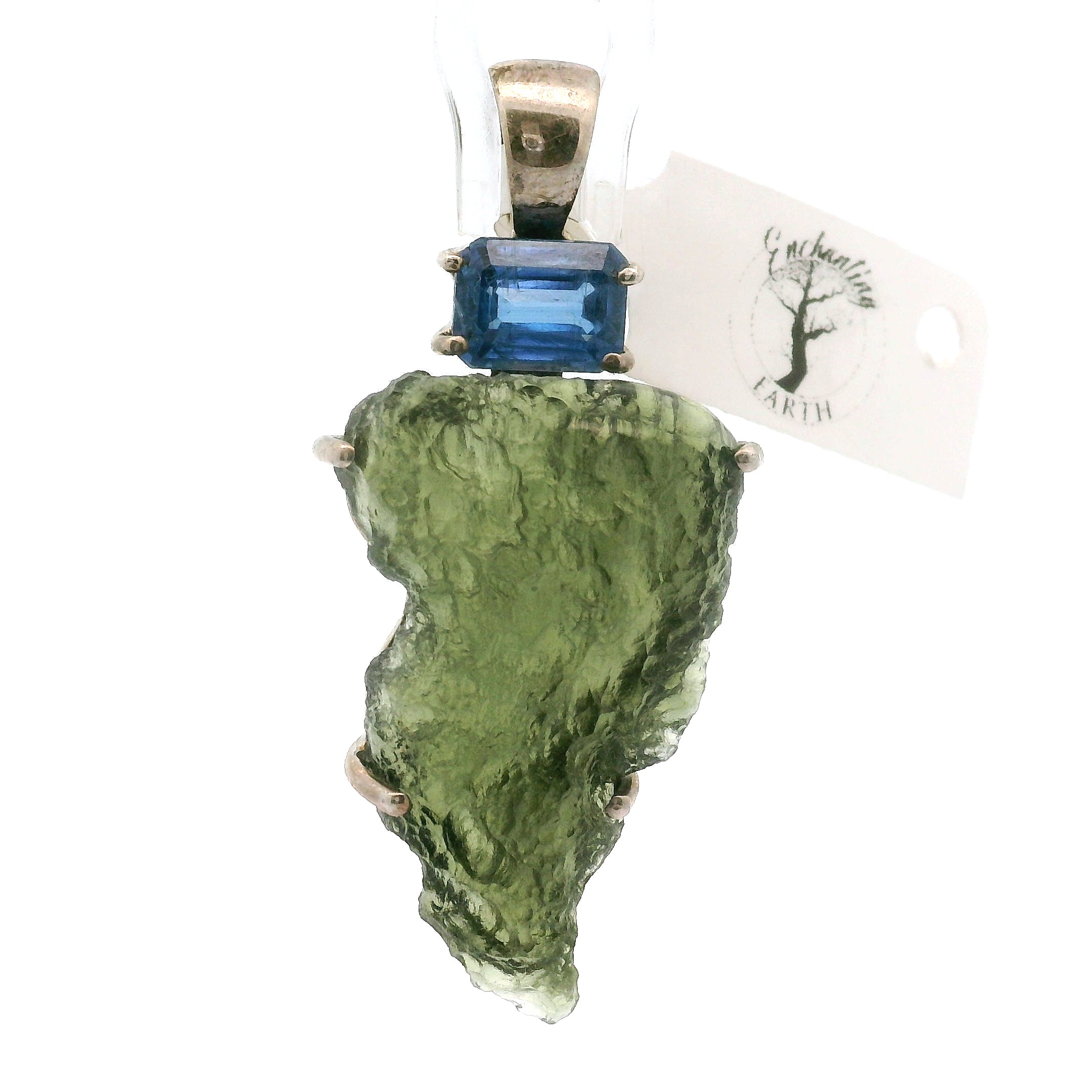 Moldavite Pendant .925 Silver for Manifesting Miracles