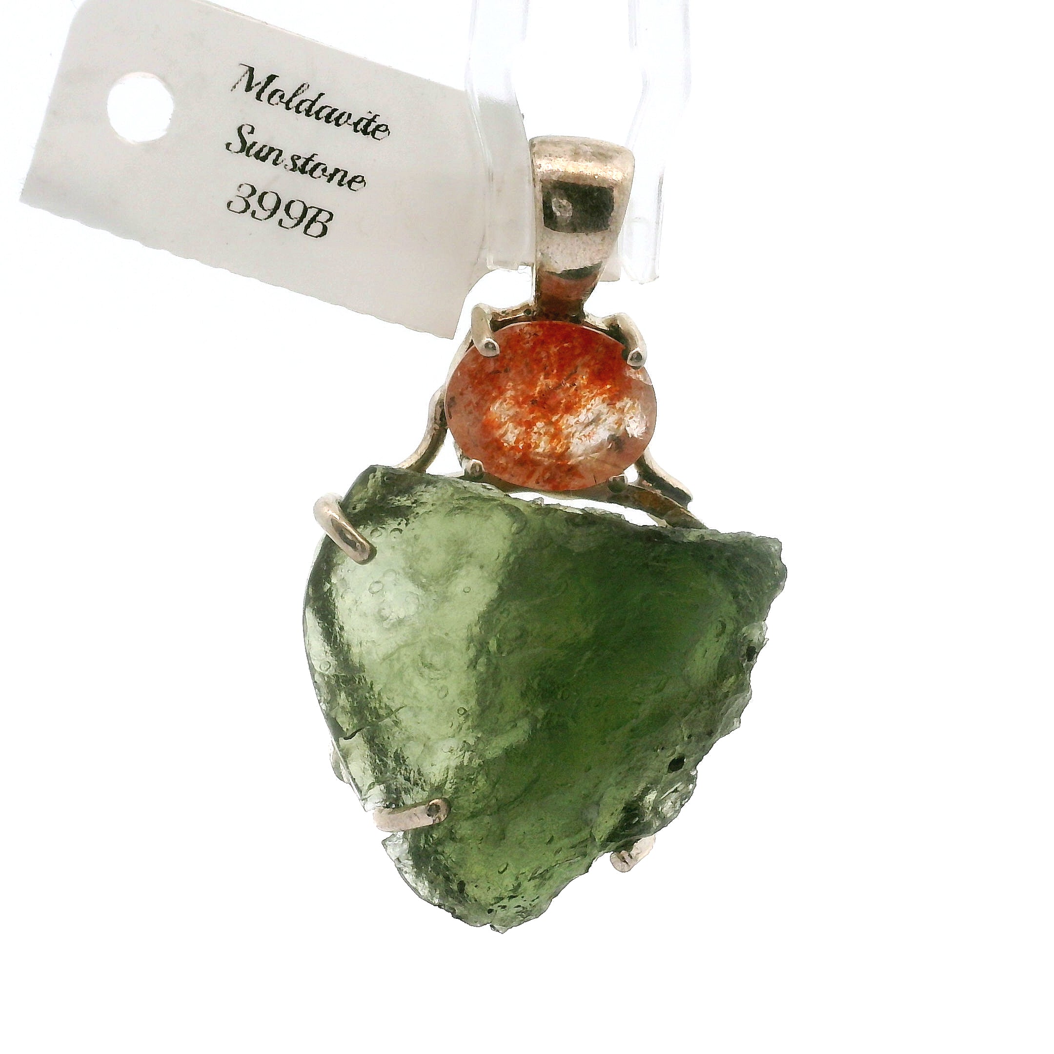 Moldavite Pendant .925 Silver for Manifesting Miracles