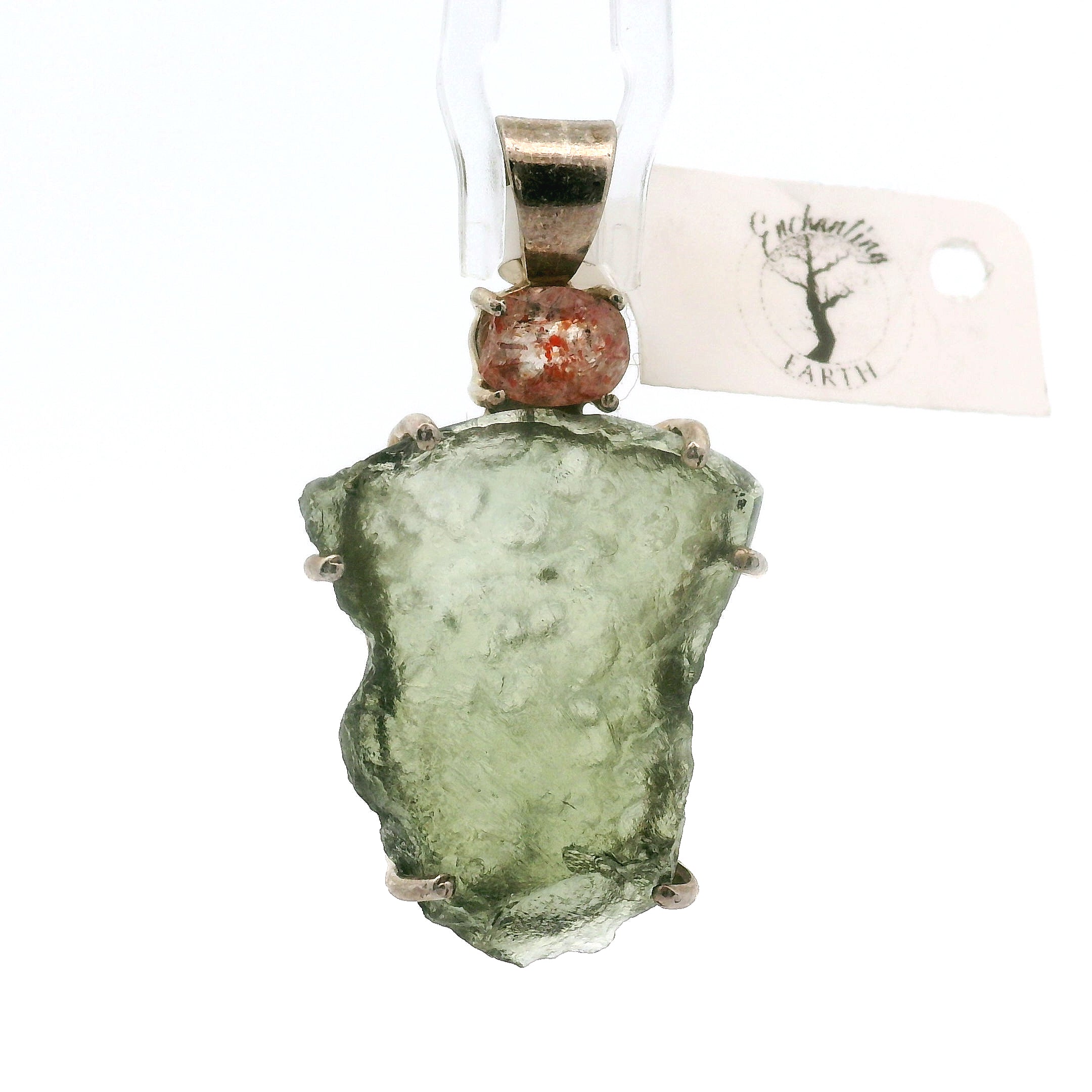 Moldavite Pendant .925 Silver for Manifesting Miracles
