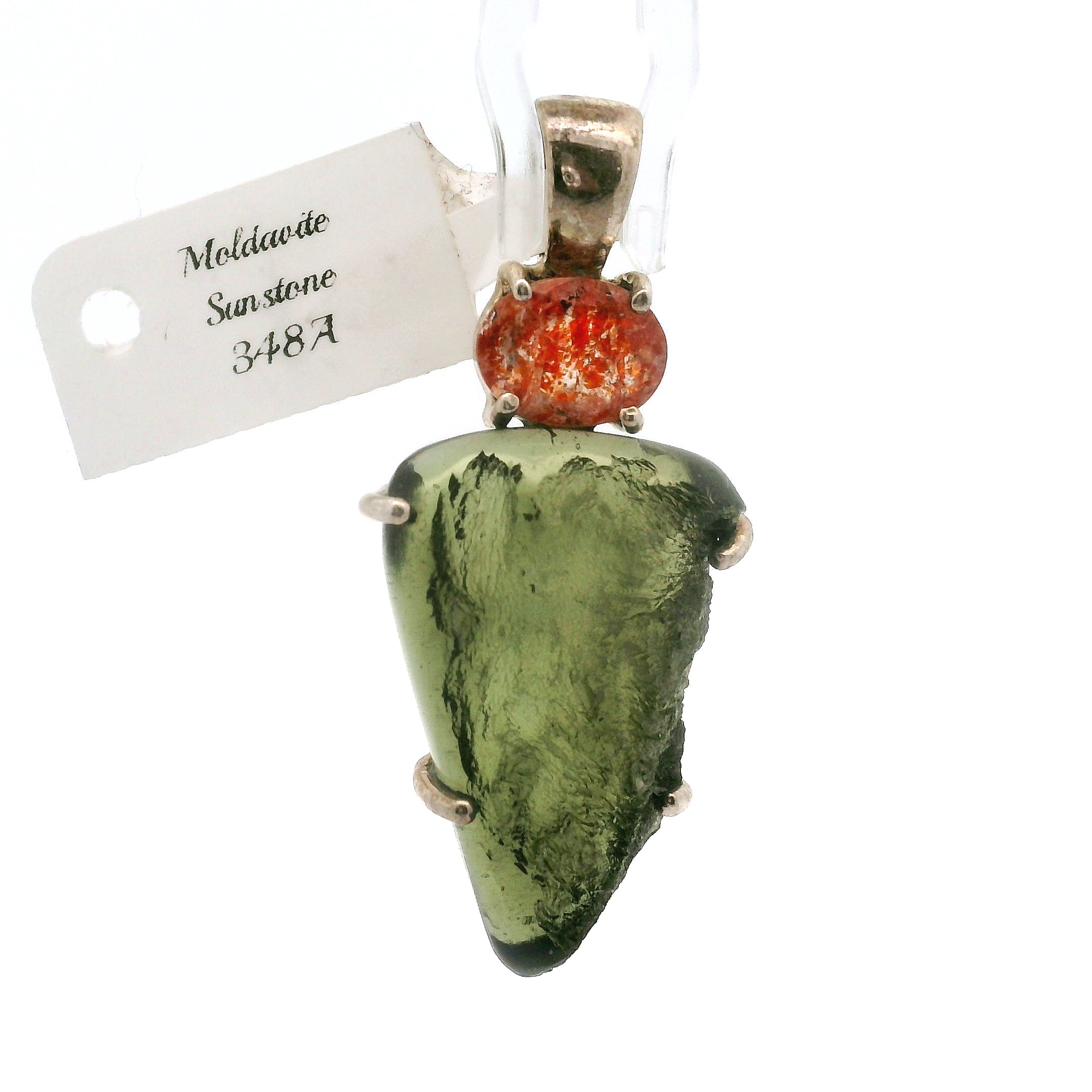 Moldavite Pendant .925 Silver for Manifesting Miracles