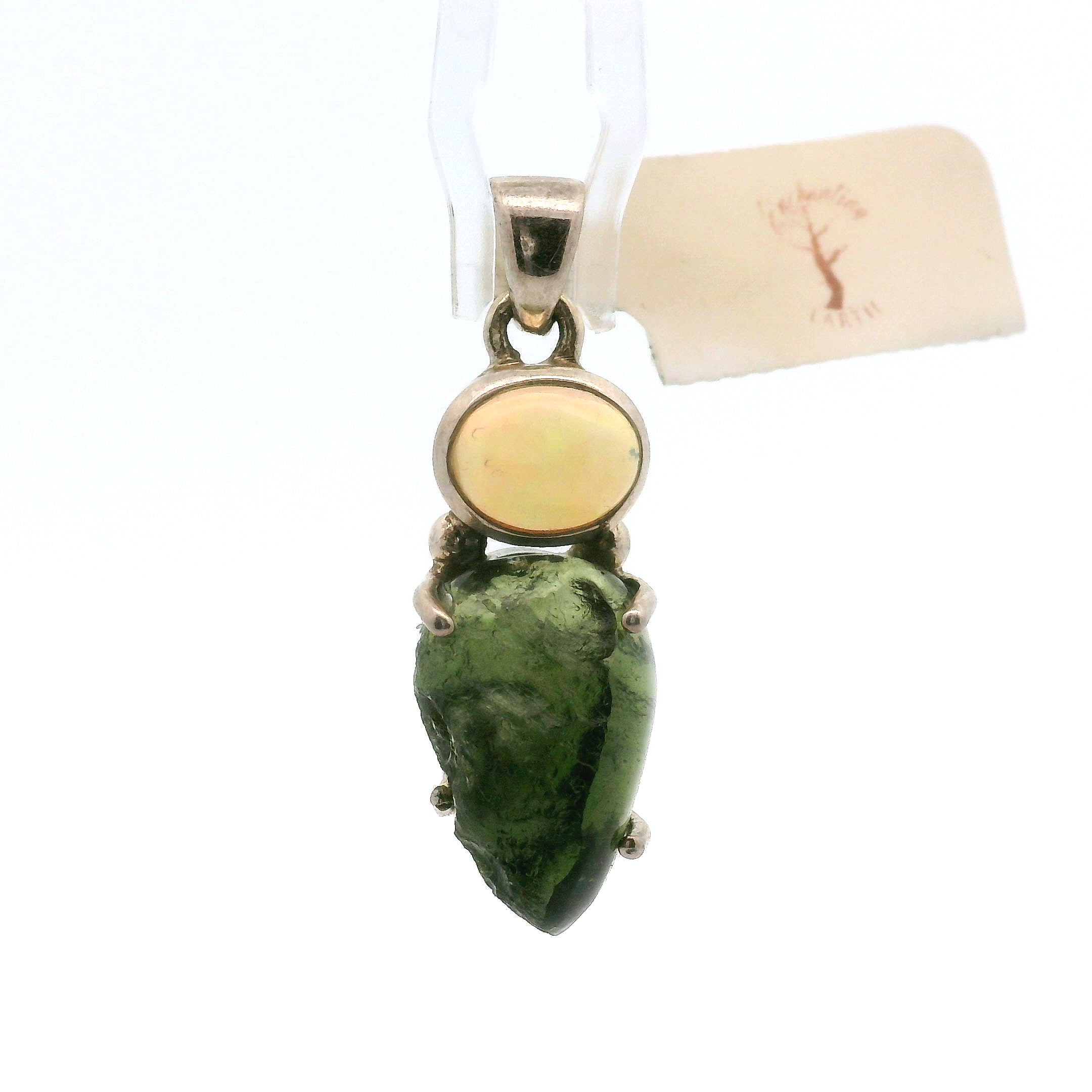 Moldavite Pendant .925 Silver for Manifesting Miracles