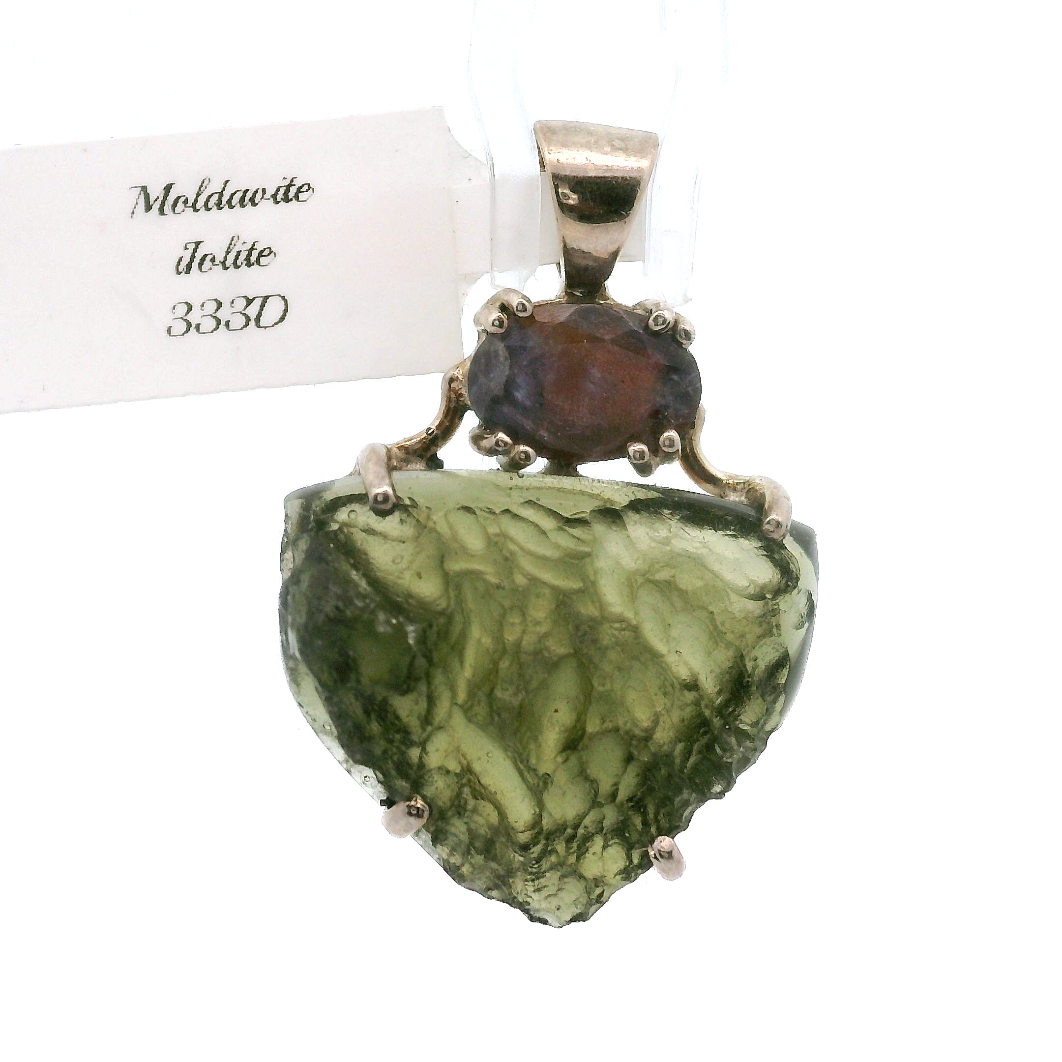 Moldavite Pendant .925 Silver for Manifesting Miracles