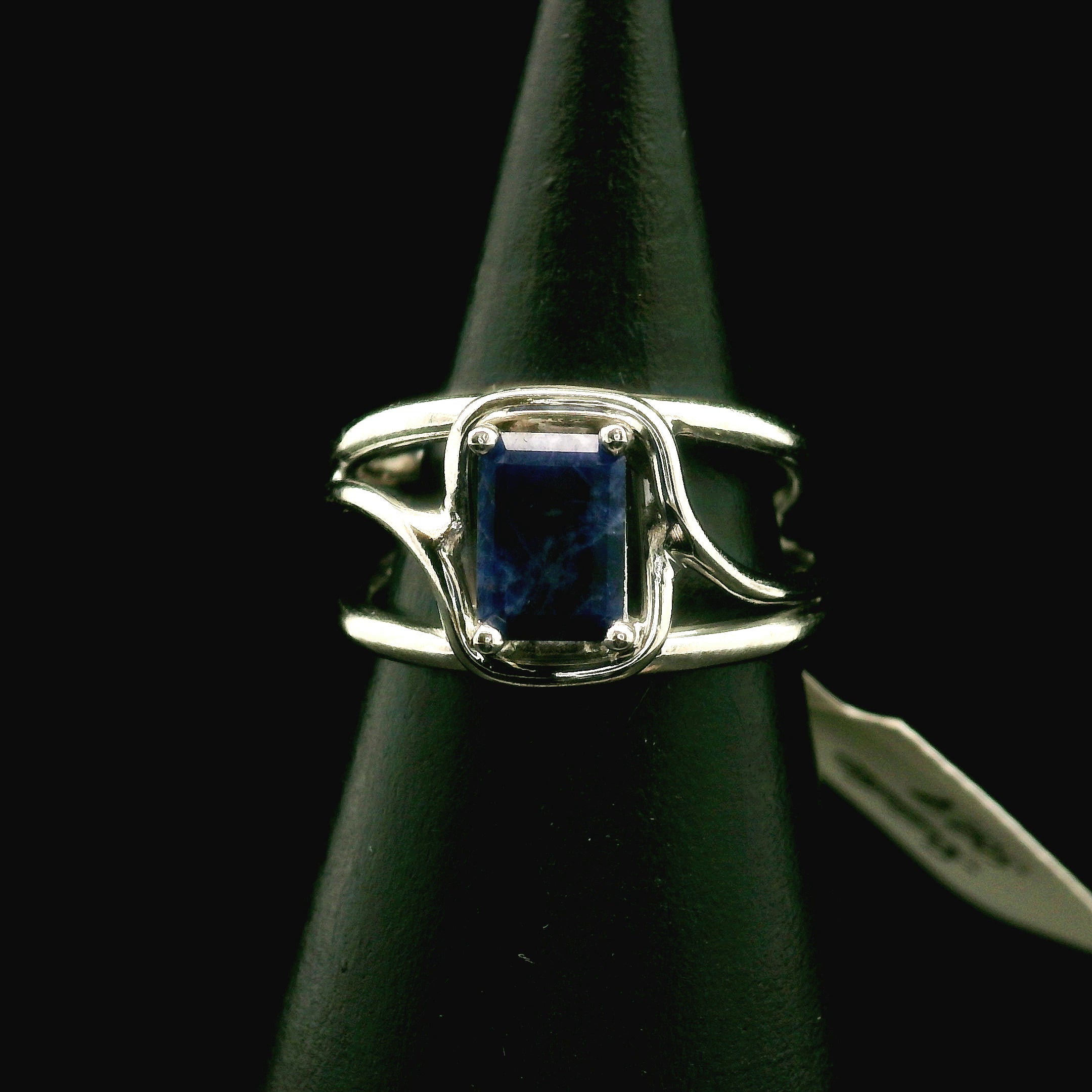 Sodalite Midi Cuff Ring .925 Silver for Dream Recall and Relaxation