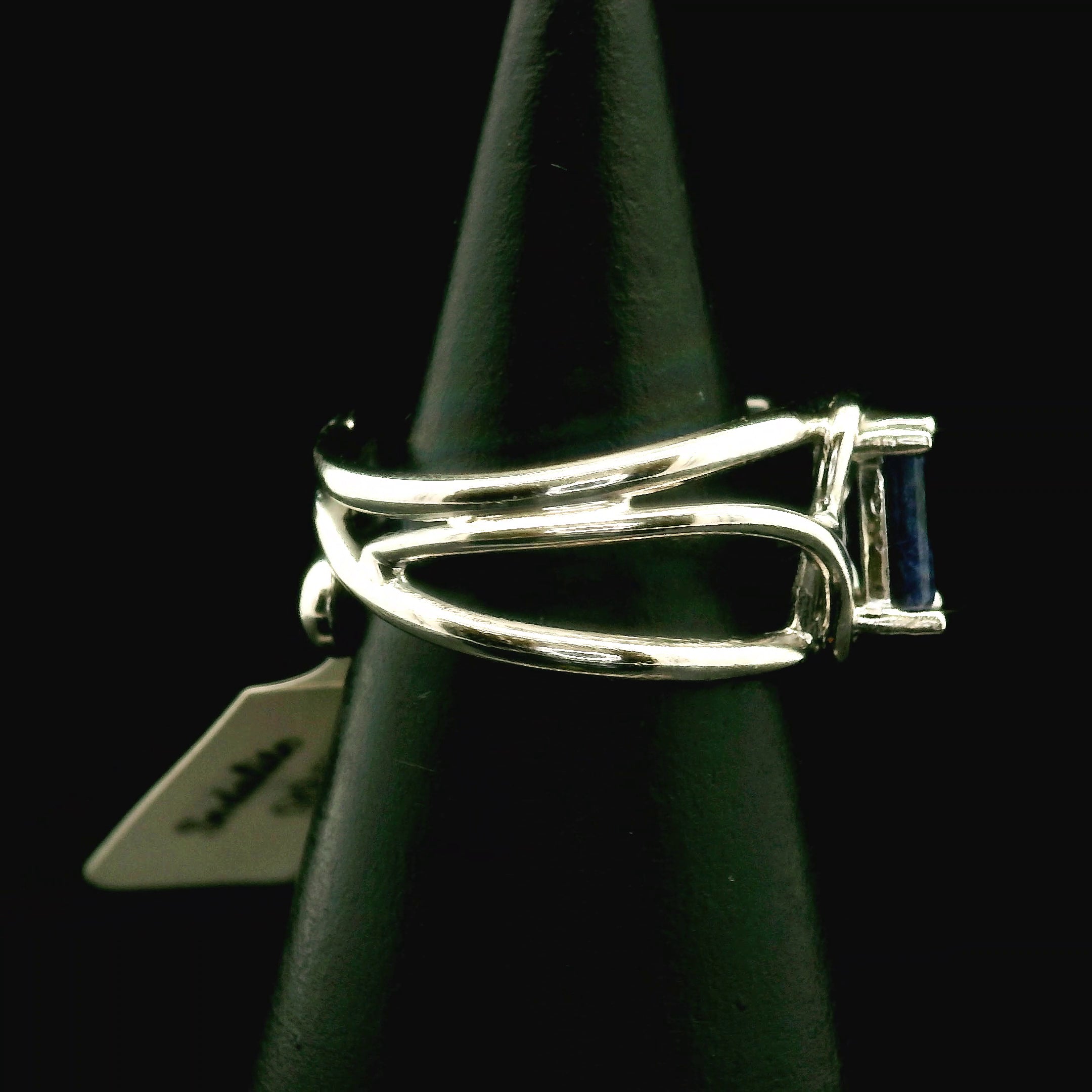 Sodalite Midi Cuff Ring .925 Silver for Dream Recall and Relaxation