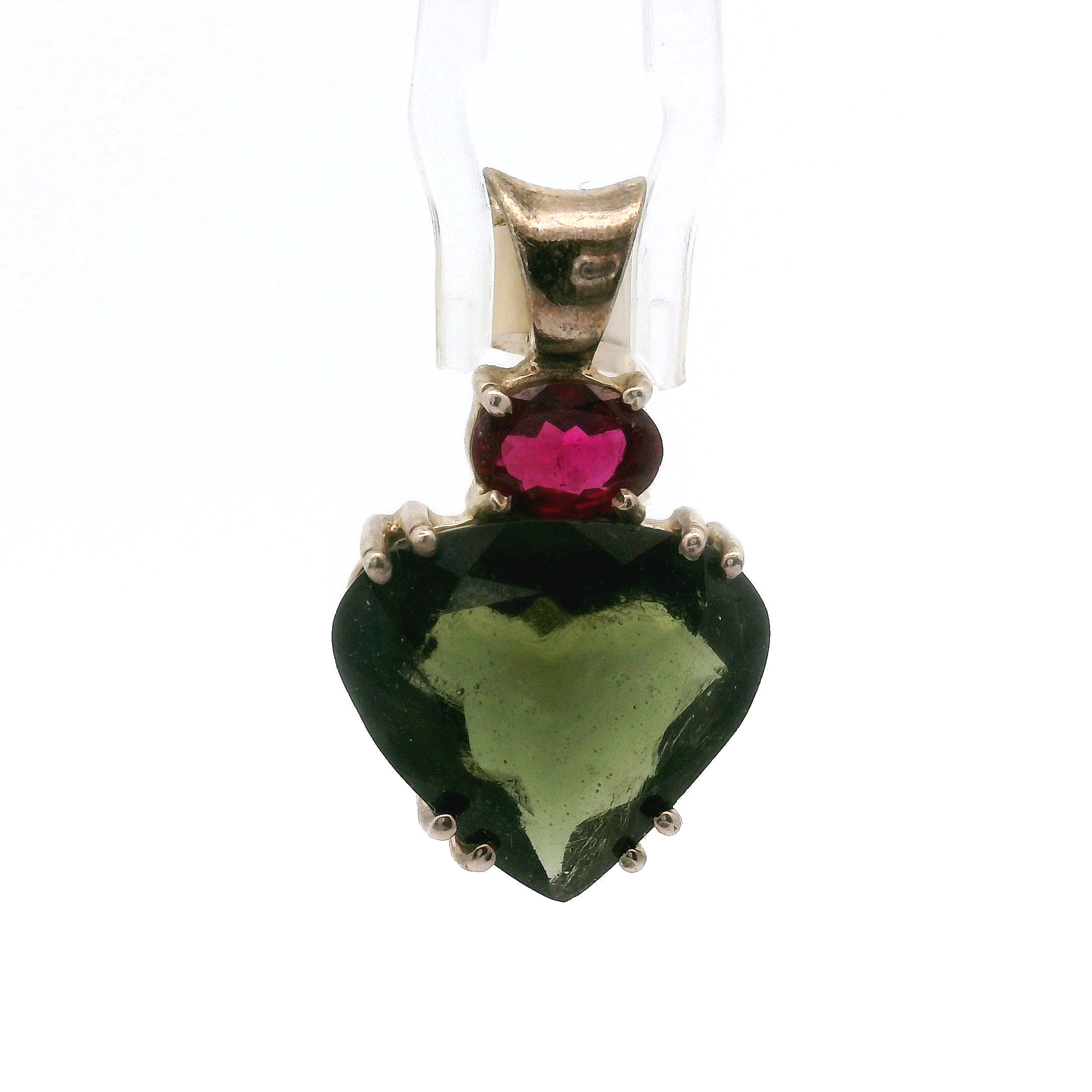 Moldavite Pendant .925 Silver for Manifesting Miracles