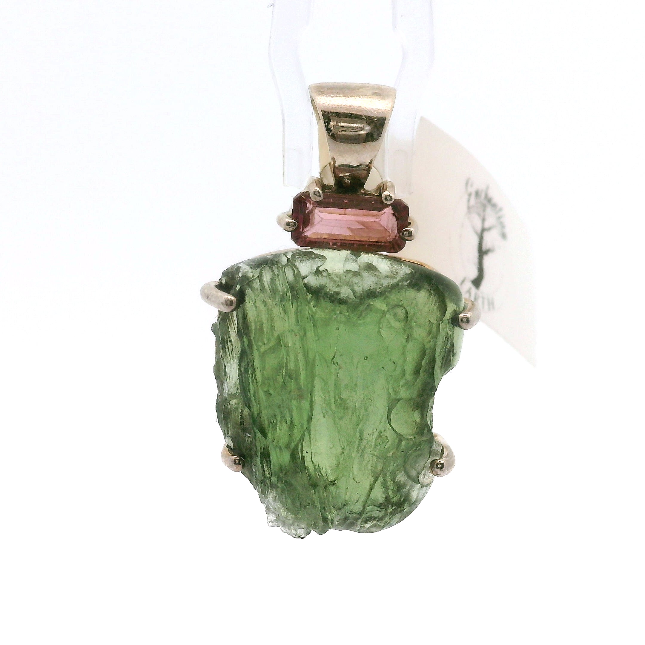 Moldavite Pendant .925 Silver for Manifesting Miracles