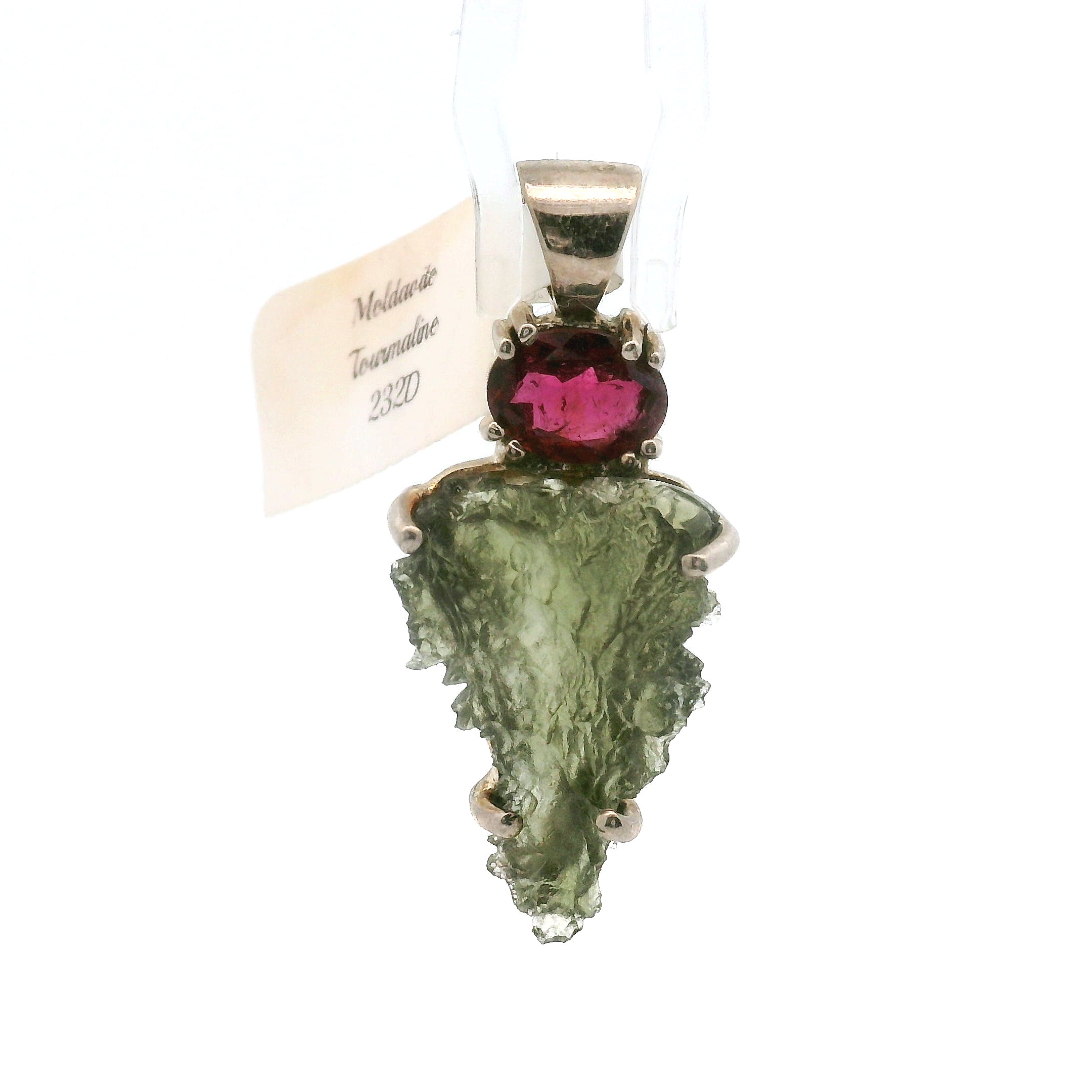 Moldavite Pendant .925 Silver for Manifesting Miracles