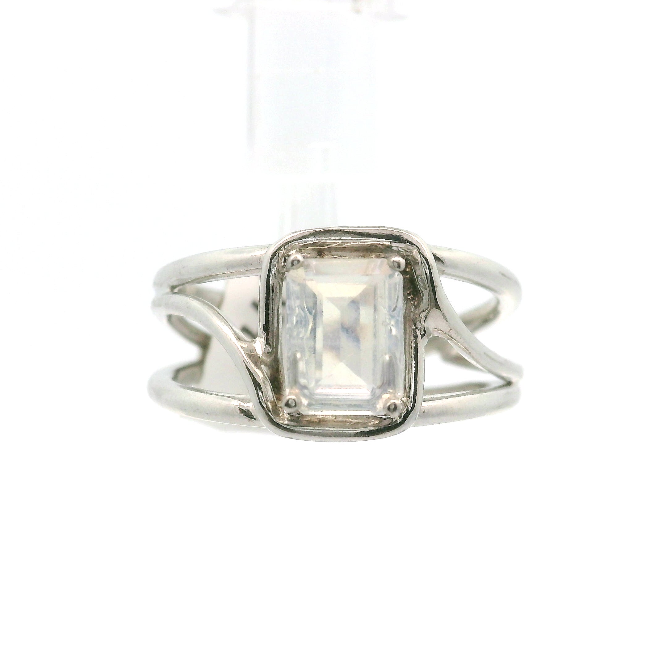 Moonstone Midi Cuff Ring .925 Silver for New Beginnings, Protection and Manifestation