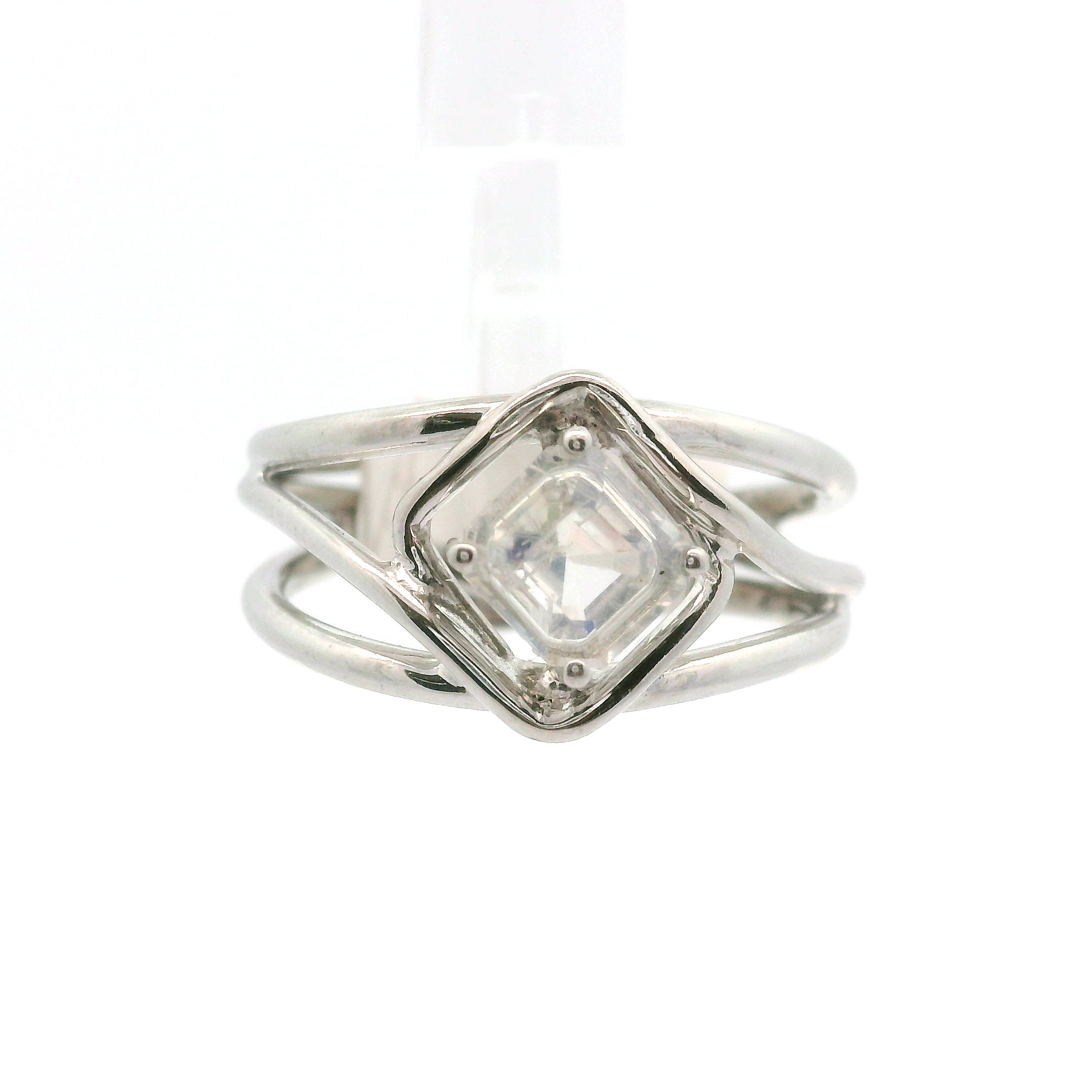 Moonstone Midi Cuff Ring .925 Silver for New Beginnings, Protection and Manifestation