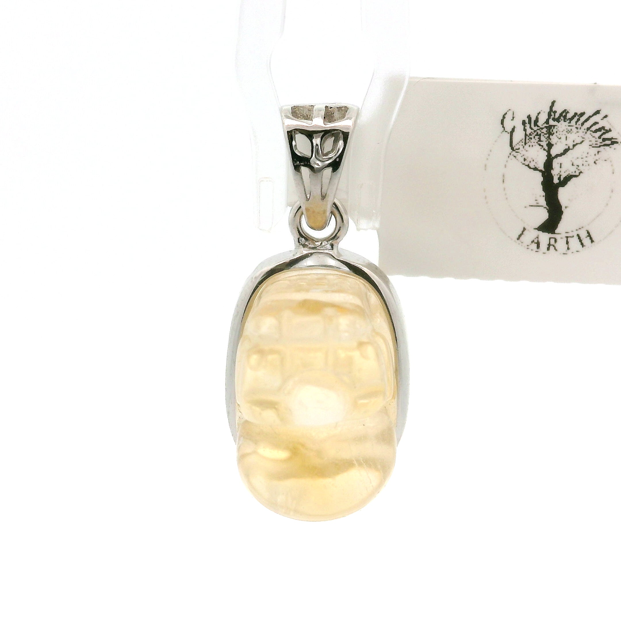 Citrine Pixiu Pendant .925 Silver for Abundance, Intuition, Luck and Protection