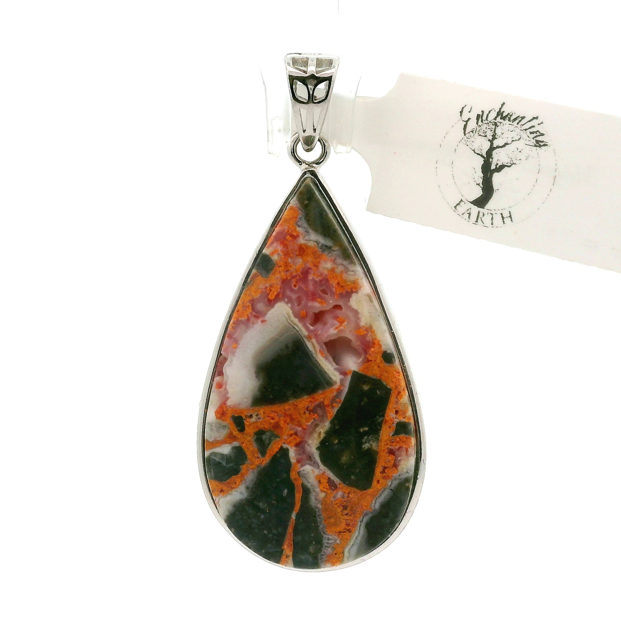 Magma Chalcedony Pendants .925 Silver for Promoting Creativity