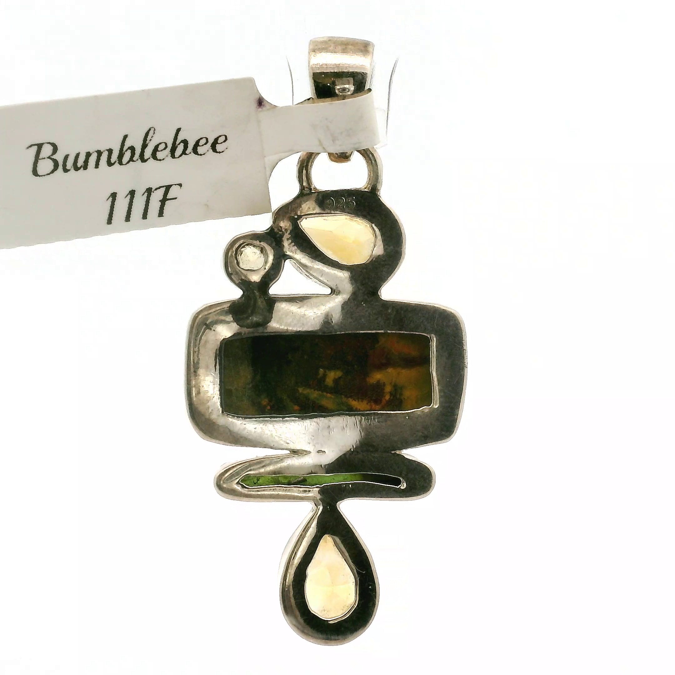 Bumblebee Jasper Pendants .925 Silver for Confidence, Creative Manifestation and Personal Power