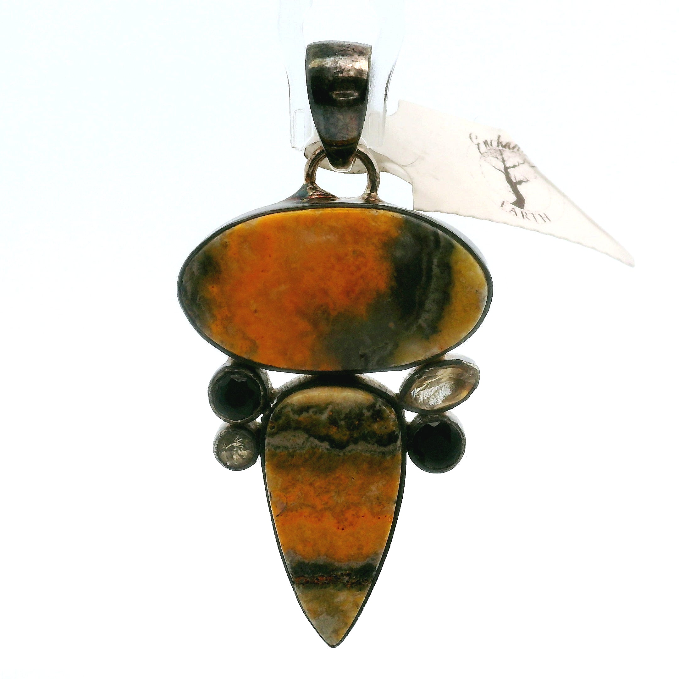 Bumblebee Jasper Pendants .925 Silver for Confidence, Creative Manifestation and Personal Power