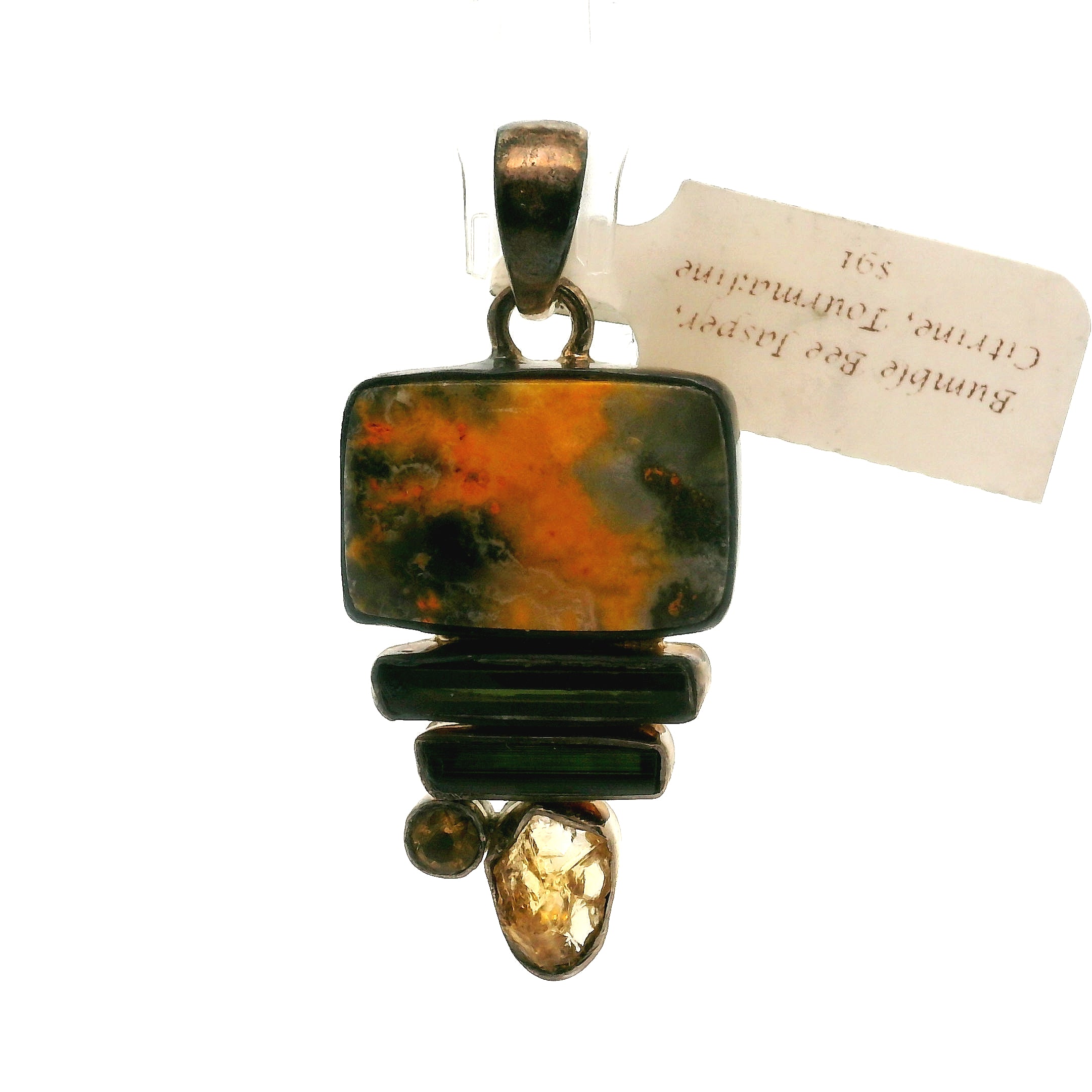 Bumblebee Jasper Pendants .925 Silver for Confidence, Creative Manifestation and Personal Power
