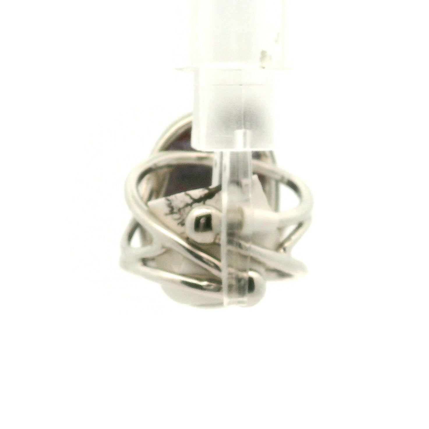 Iolite with Sunstone Cuff Ring .925 Silver for Confidence and Clear Vision