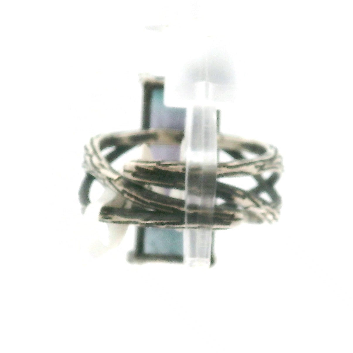 Nightshade Tourmaline Bad Witch Cuff Ring .925 Silver for Spiritual Growth and Renewal