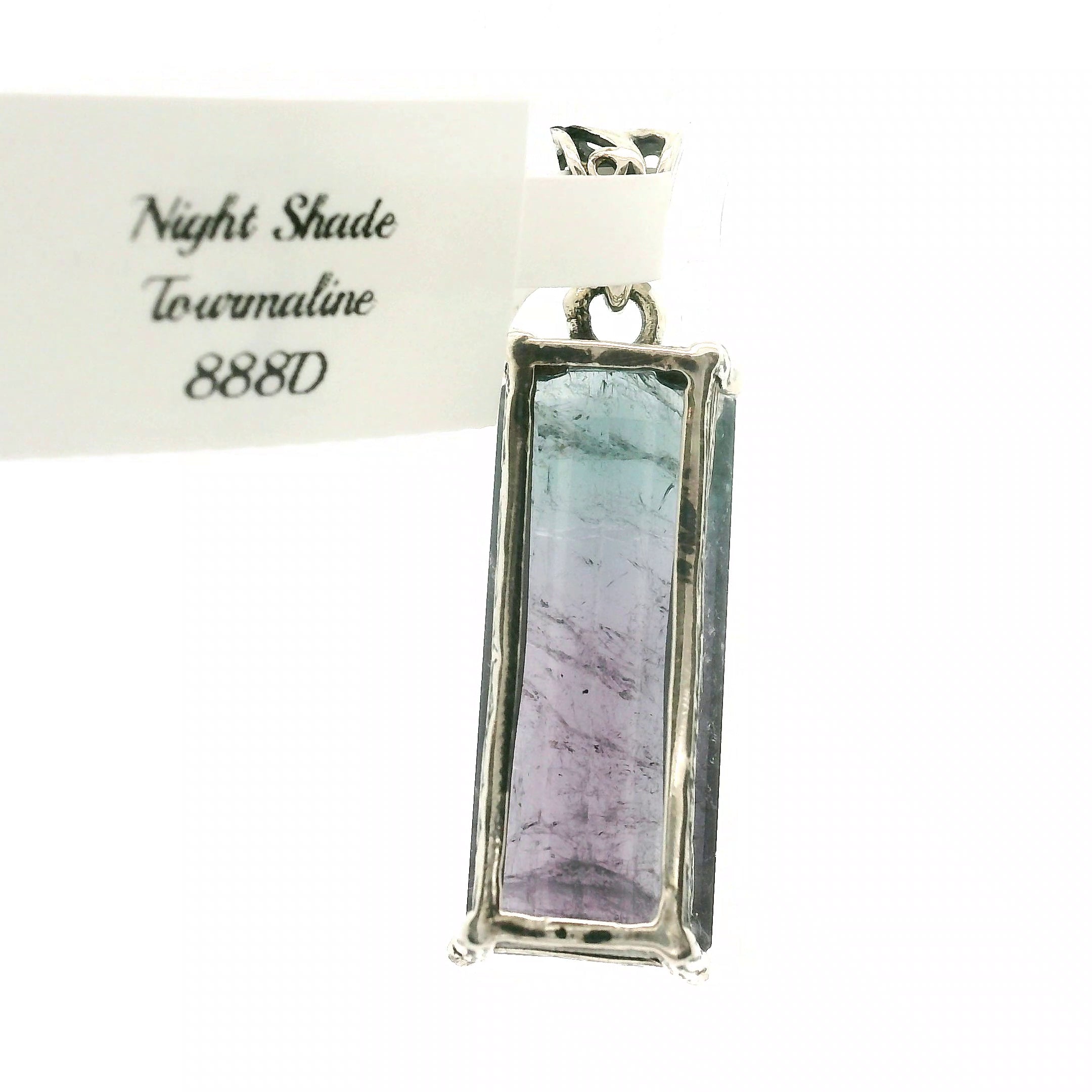 Nightshade Tourmaline Bad Witch Pendant .925 Silver for Spiritual Growth and Renewal