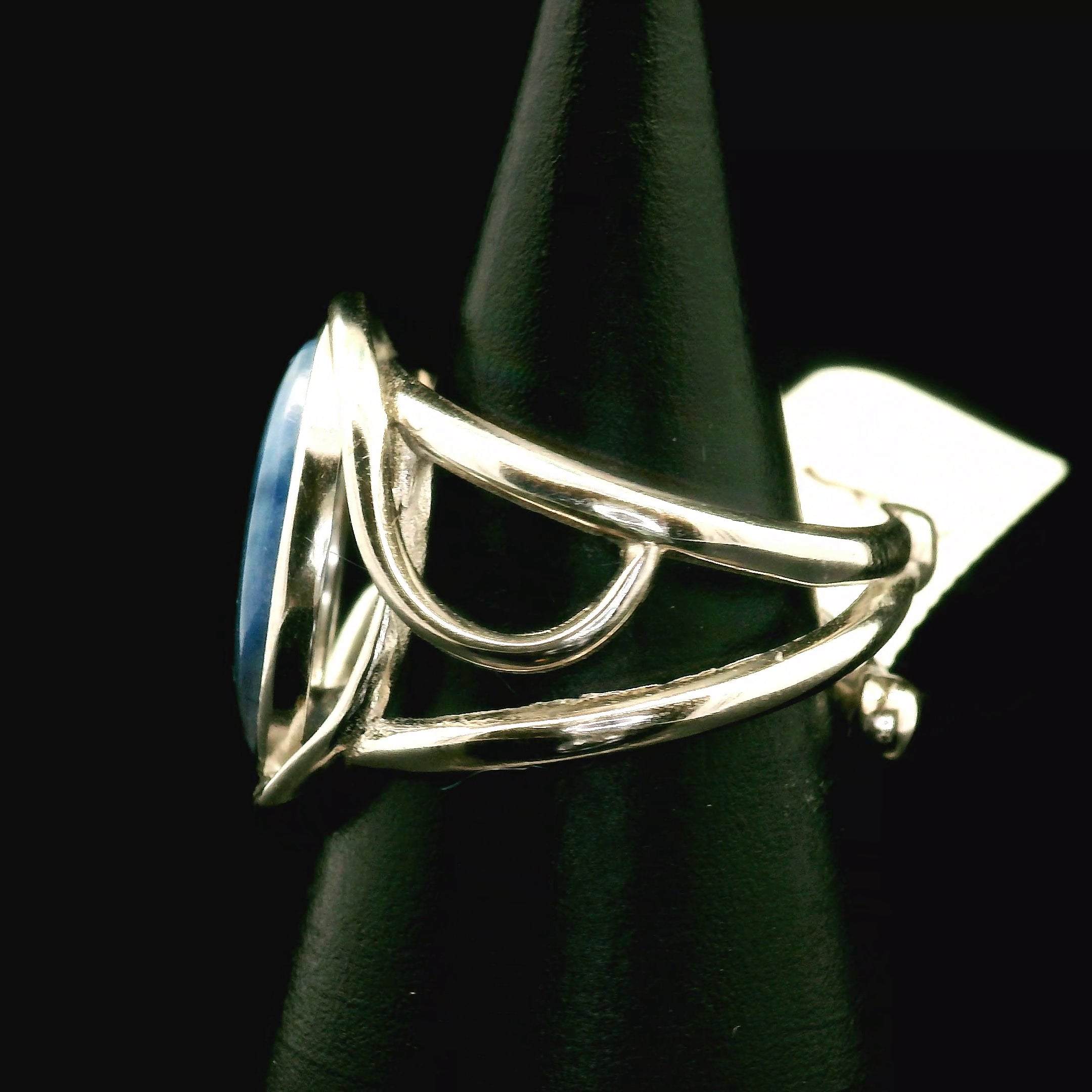 Richterite Cuff Ring 925 Silver for Astral Travel, Dreamwork and Intuition