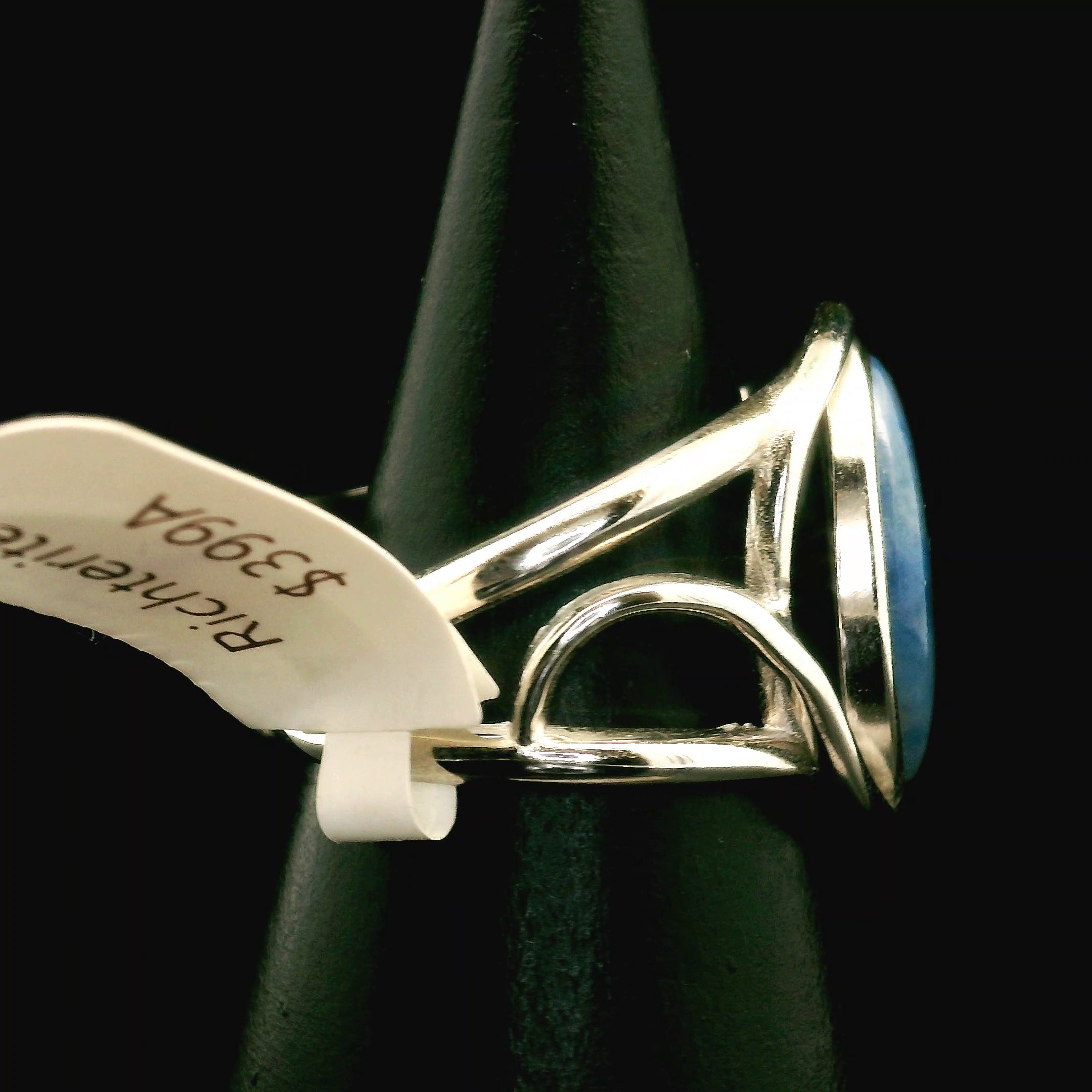 Richterite Cuff Ring 925 Silver for Astral Travel, Dreamwork and Intuition