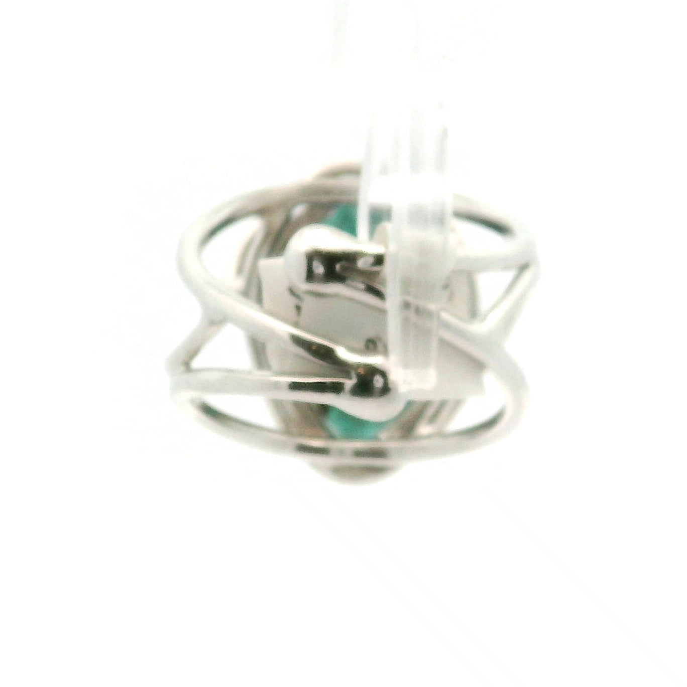 Grandidierite Spider Cuff Ring .925 Silver for Enhancing Intuition and Weaving of Personal Destiny