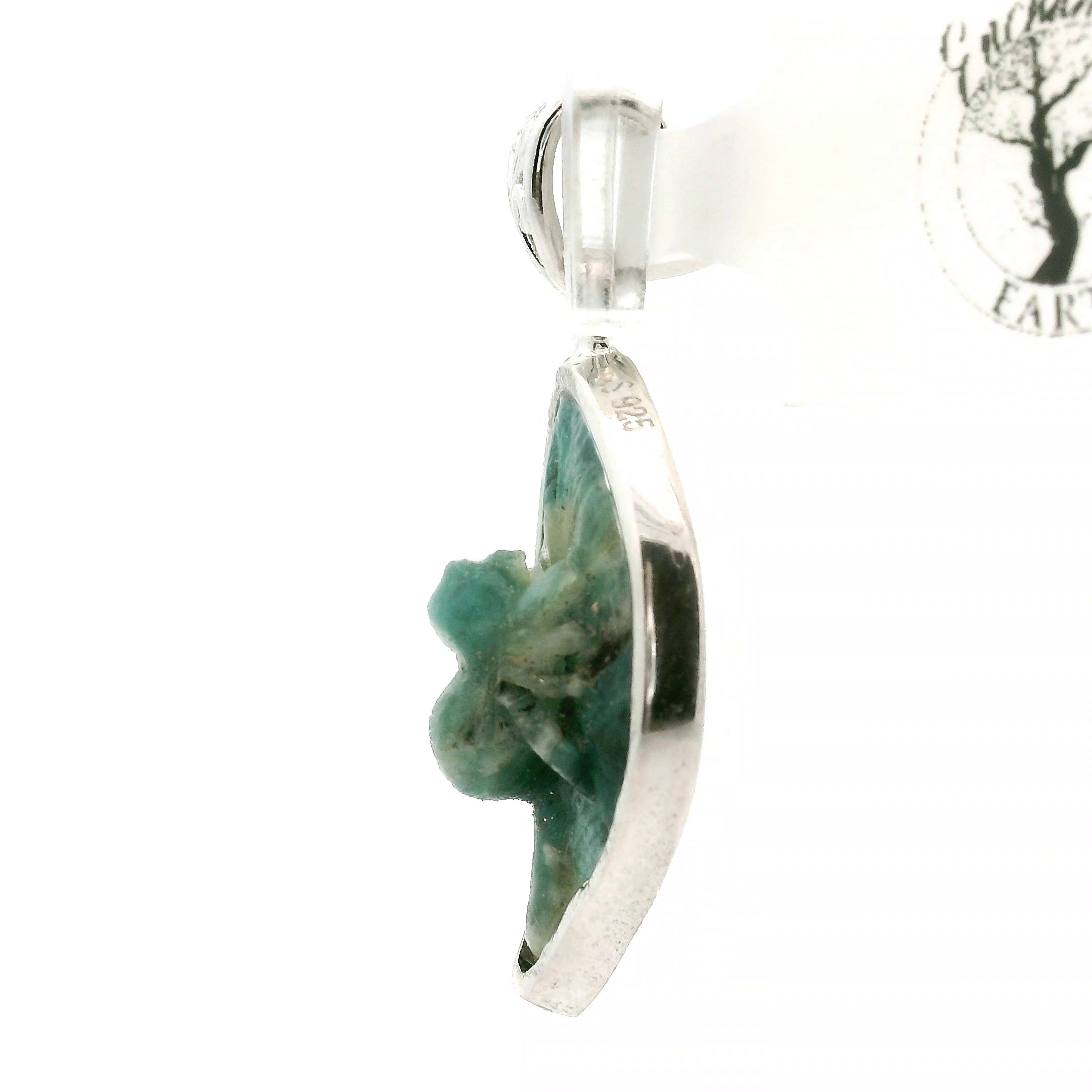 Grandidierite Spider Pendant .925 Silver for Enhancing Intuition and Weaving of Personal Destiny