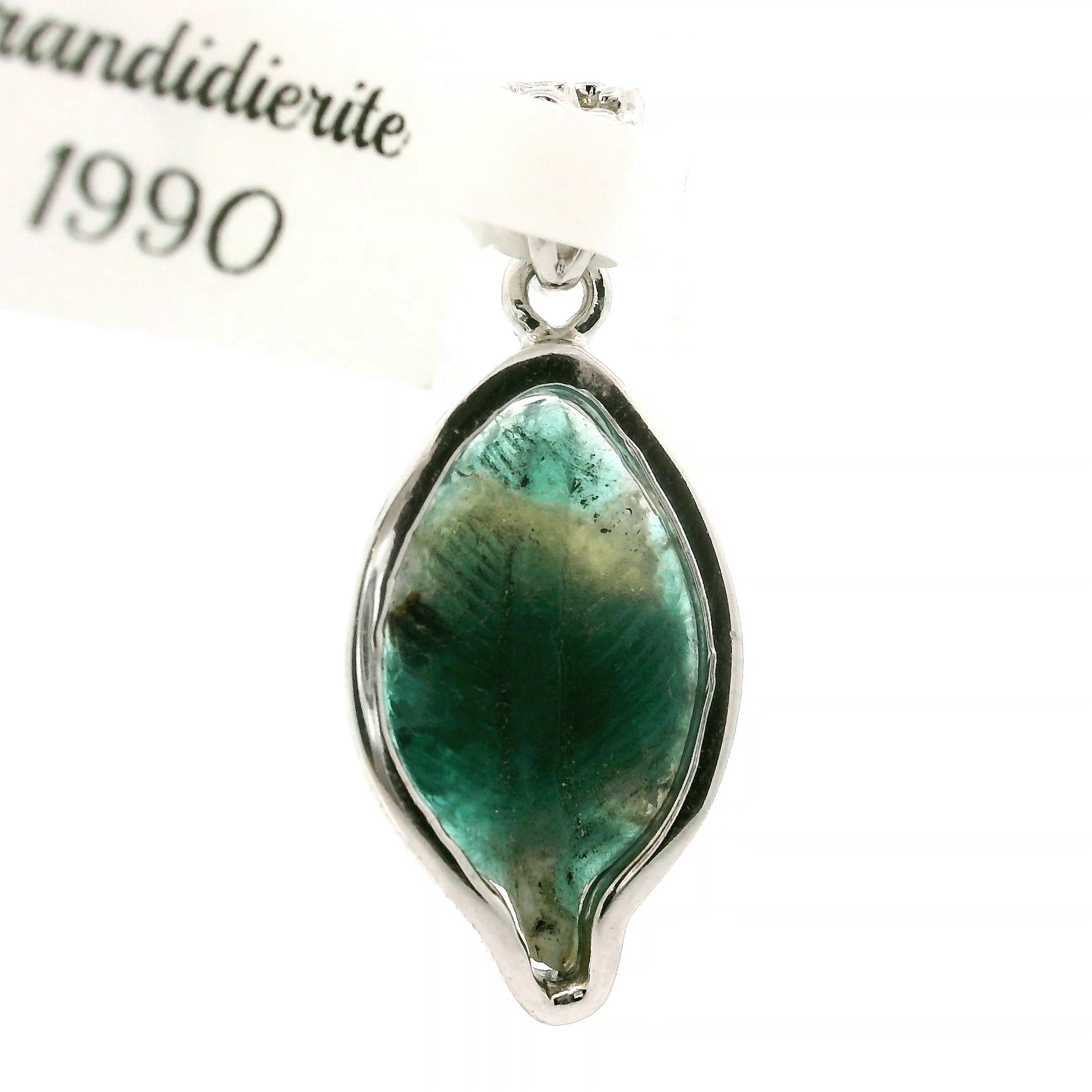 Grandidierite Spider Pendant .925 Silver for Enhancing Intuition and Weaving of Personal Destiny