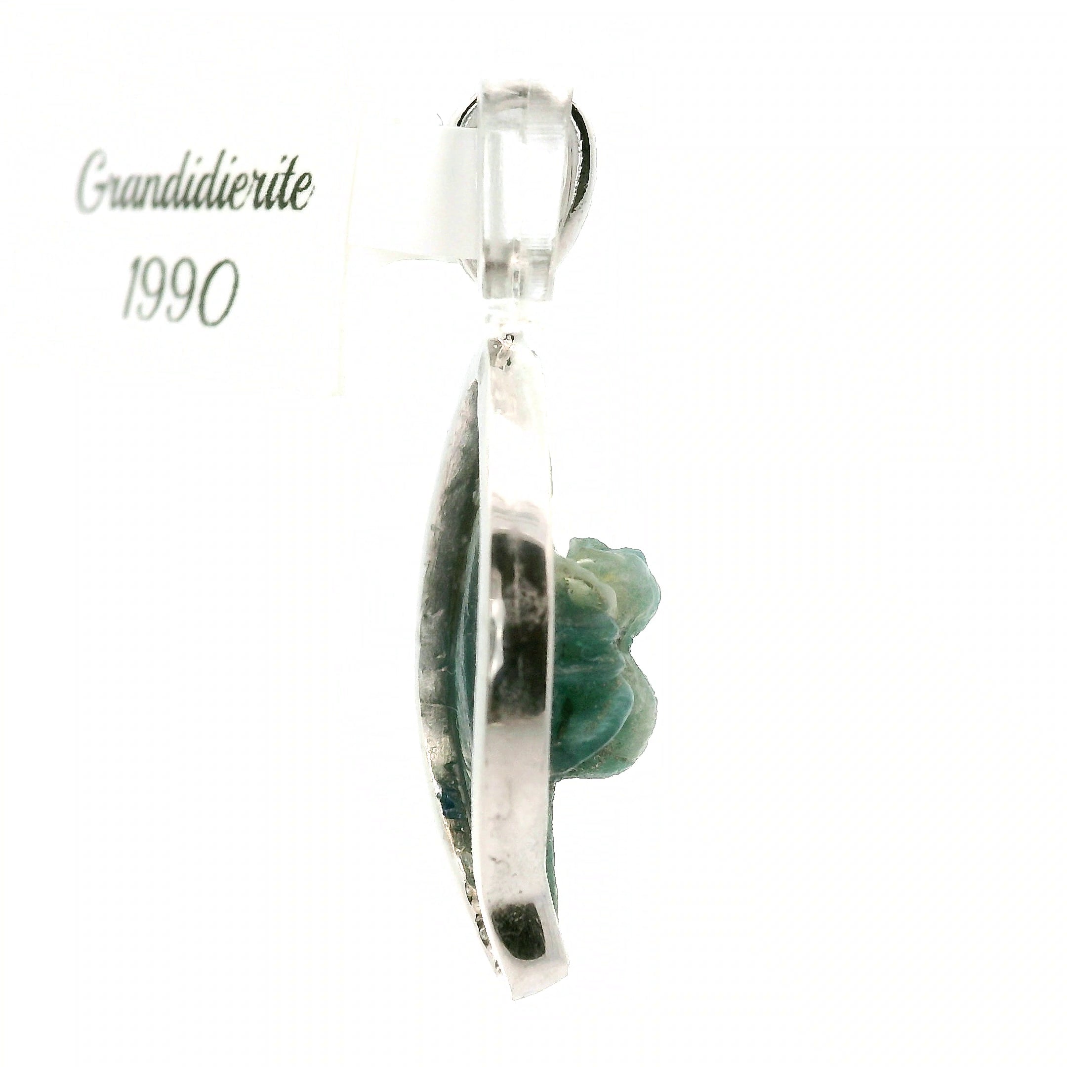 Grandidierite Spider Pendant .925 Silver for Enhancing Intuition and Weaving of Personal Destiny