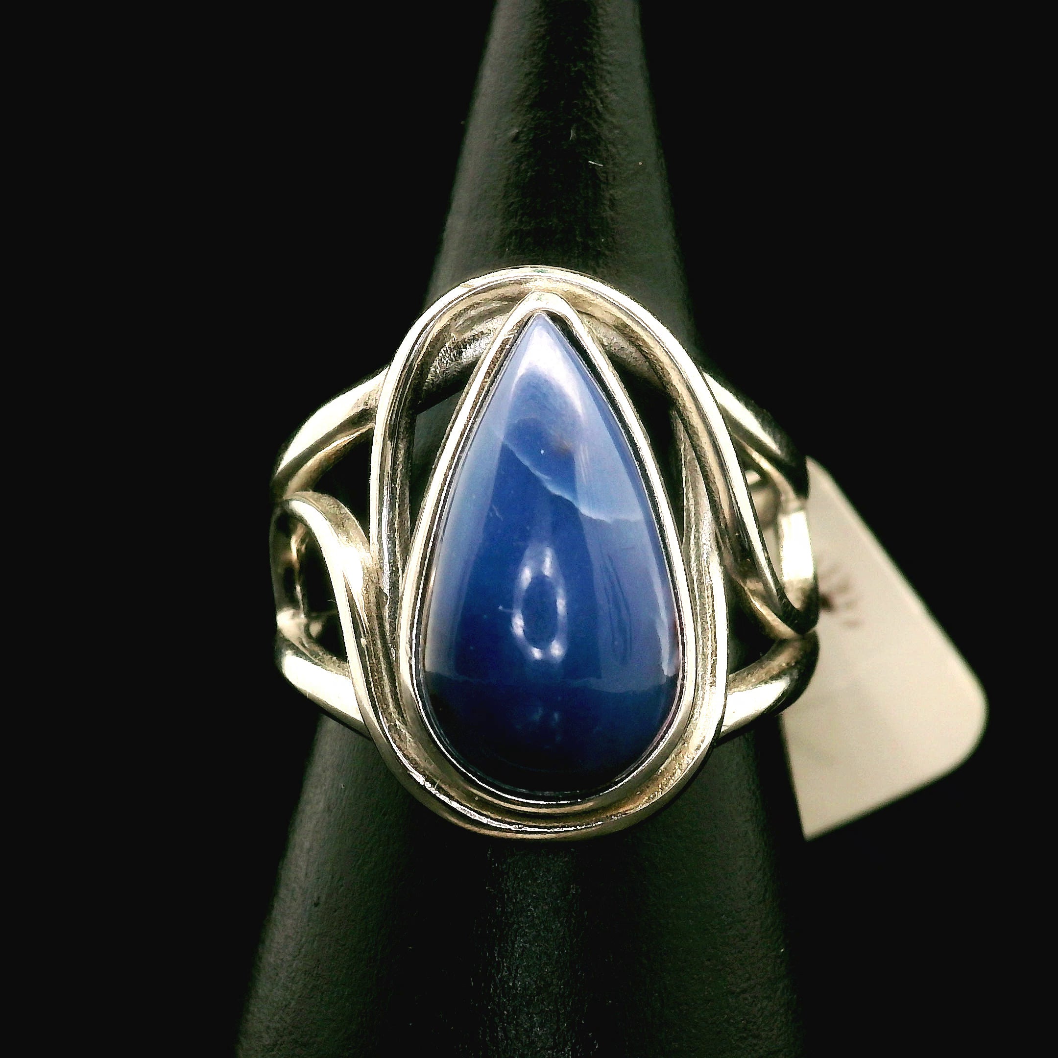 Richterite Cuff Ring 925 Silver for Astral Travel, Dreamwork and Intuition