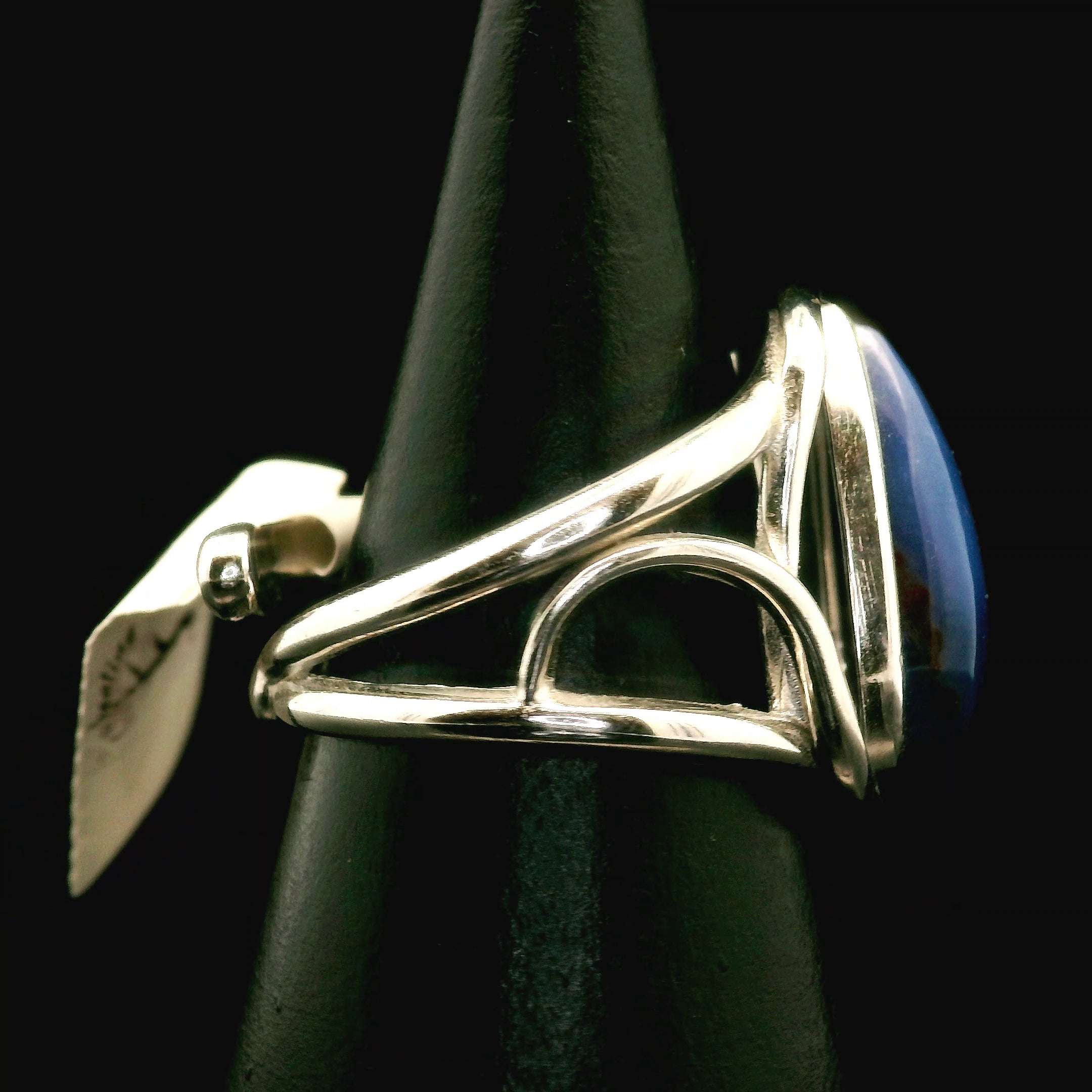 Richterite Cuff Ring 925 Silver for Astral Travel, Dreamwork and Intuition