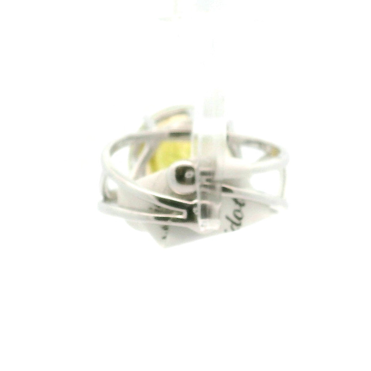 Evil Eye Faceted Gemstone Inlay Cuff Ring .925 Silver for Clarity