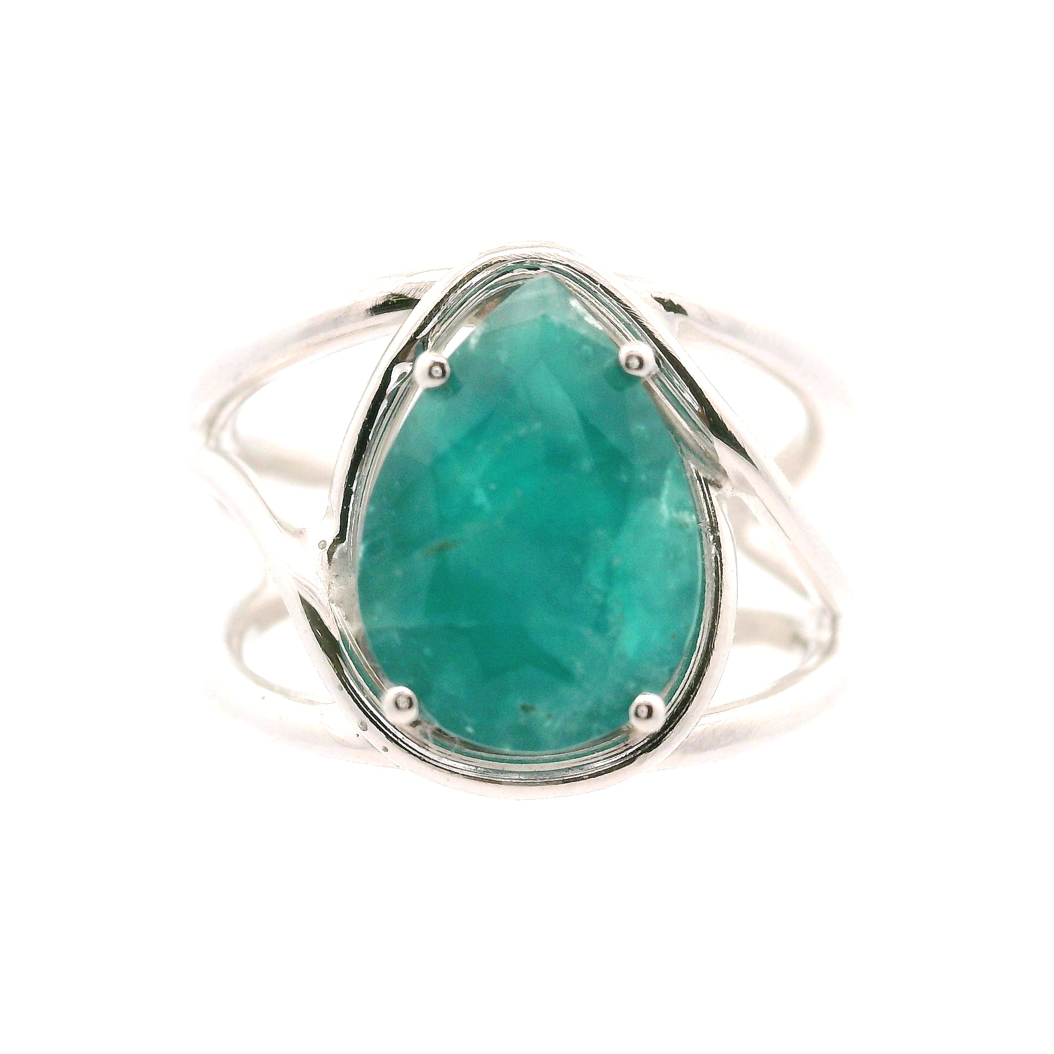 Sar-i-Sang Green Hauyne Midi Cuff Ring 925 Silver for Intuition, Purification and Meditation